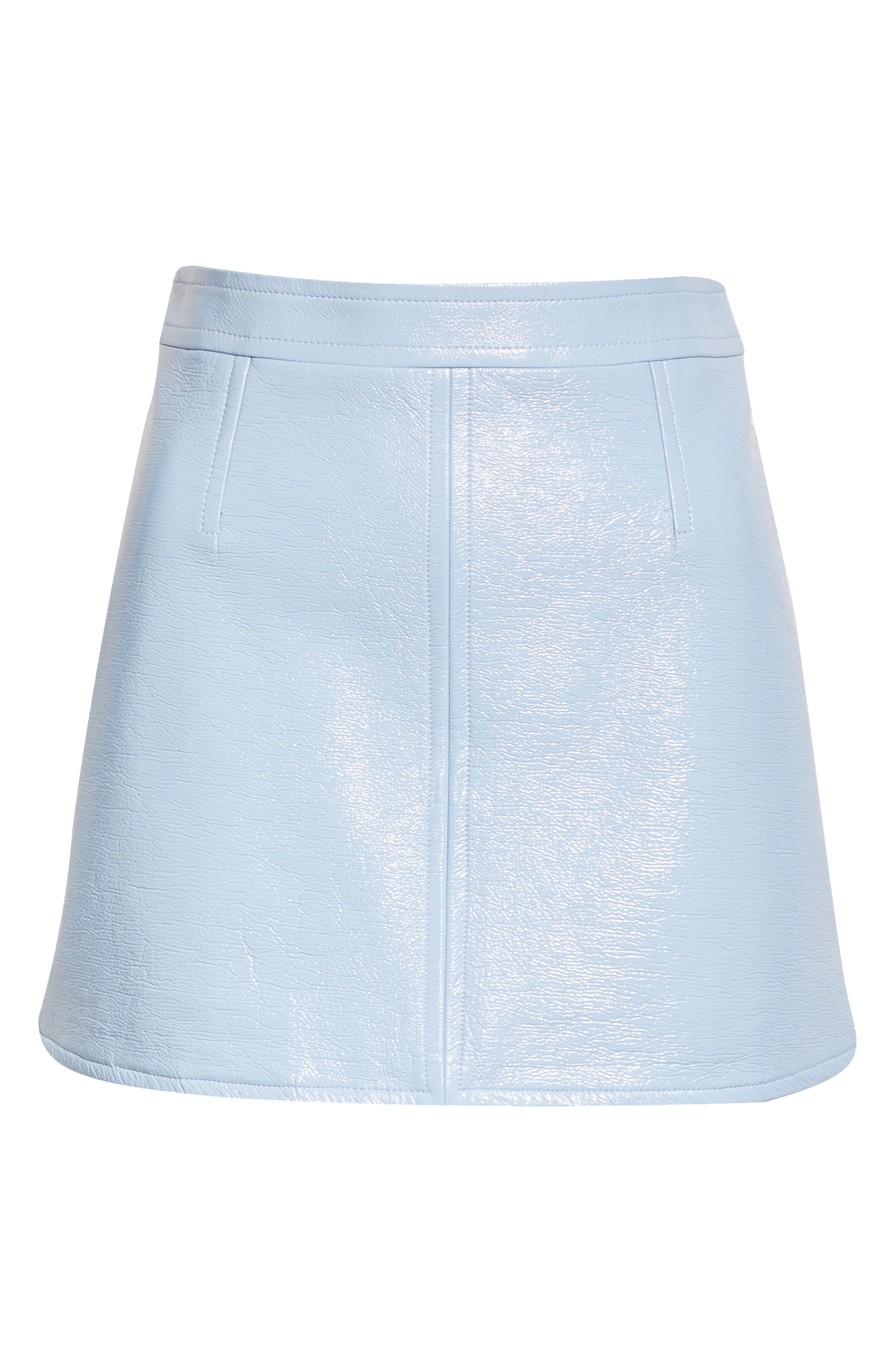 Courrèges Re-Edition Vinyl Miniskirt in Sky at Nordstrom - 6