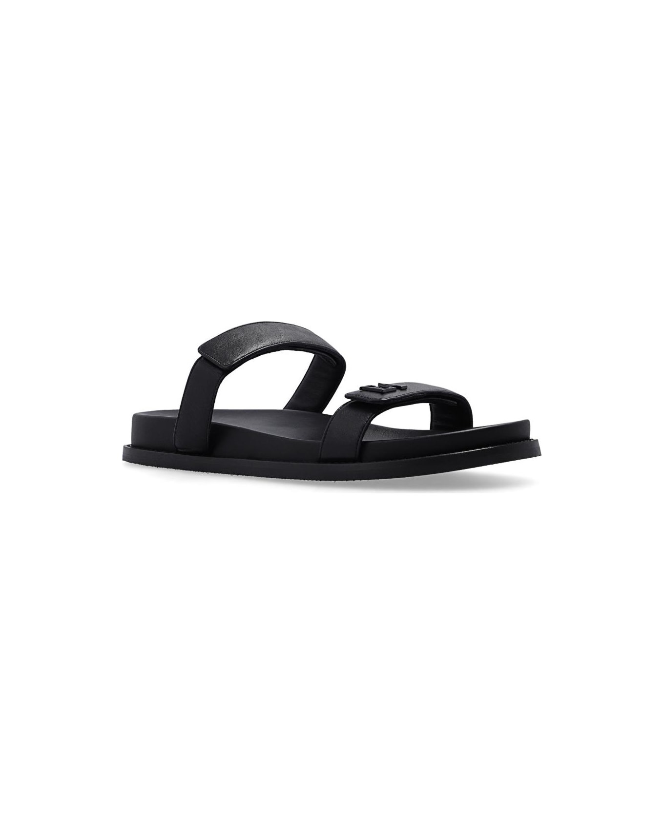 Emporio Armani Leather Slides With Logo - 4