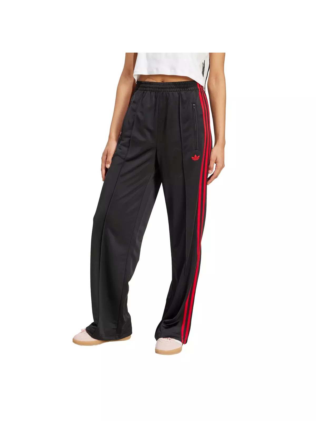 Originals Women's Adicolor Classic Firebird Loose Track Tracksuit Bottoms -Black/Red - 1
