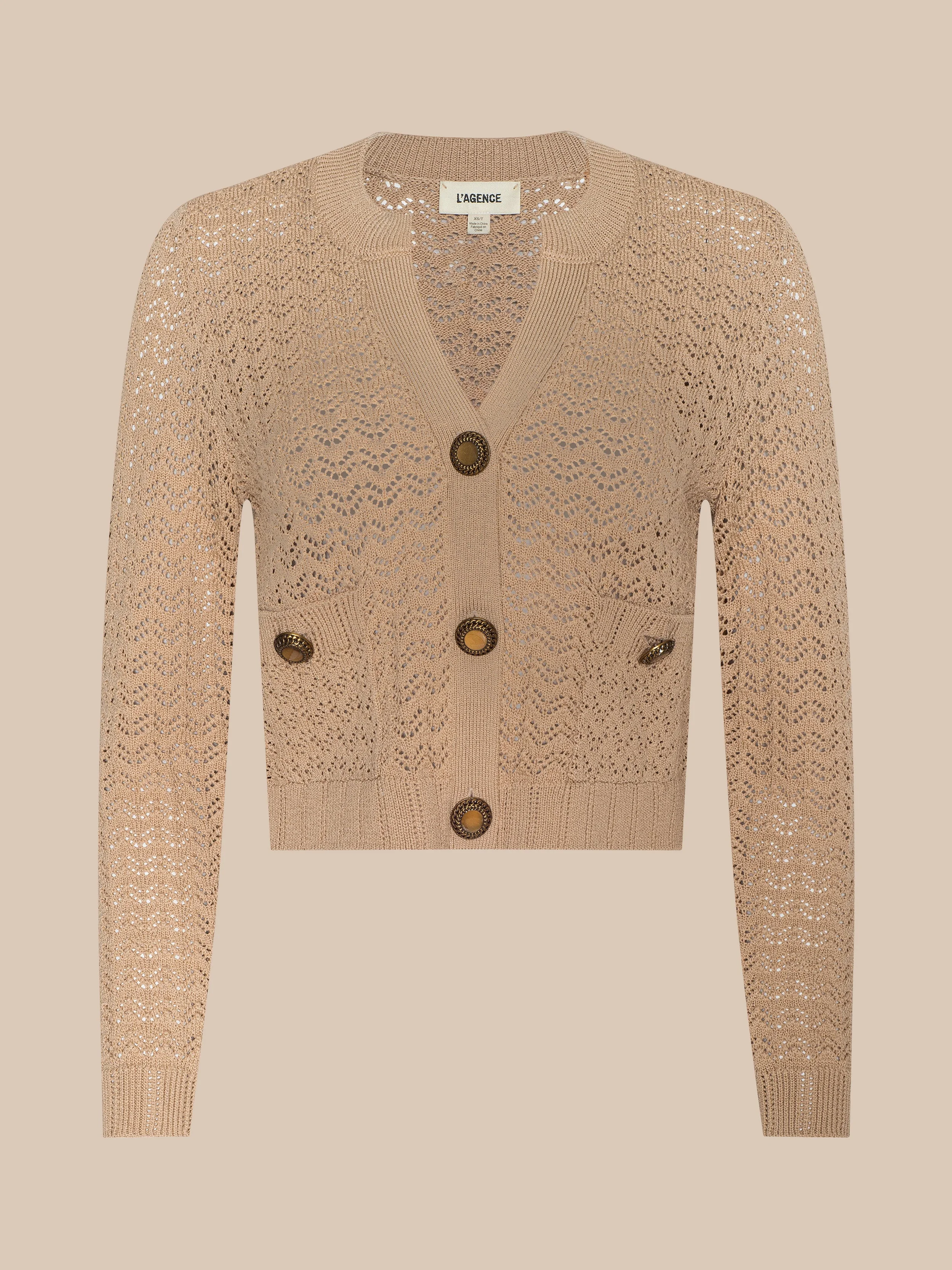 Orla Pointelle Knit Cardigan - 1