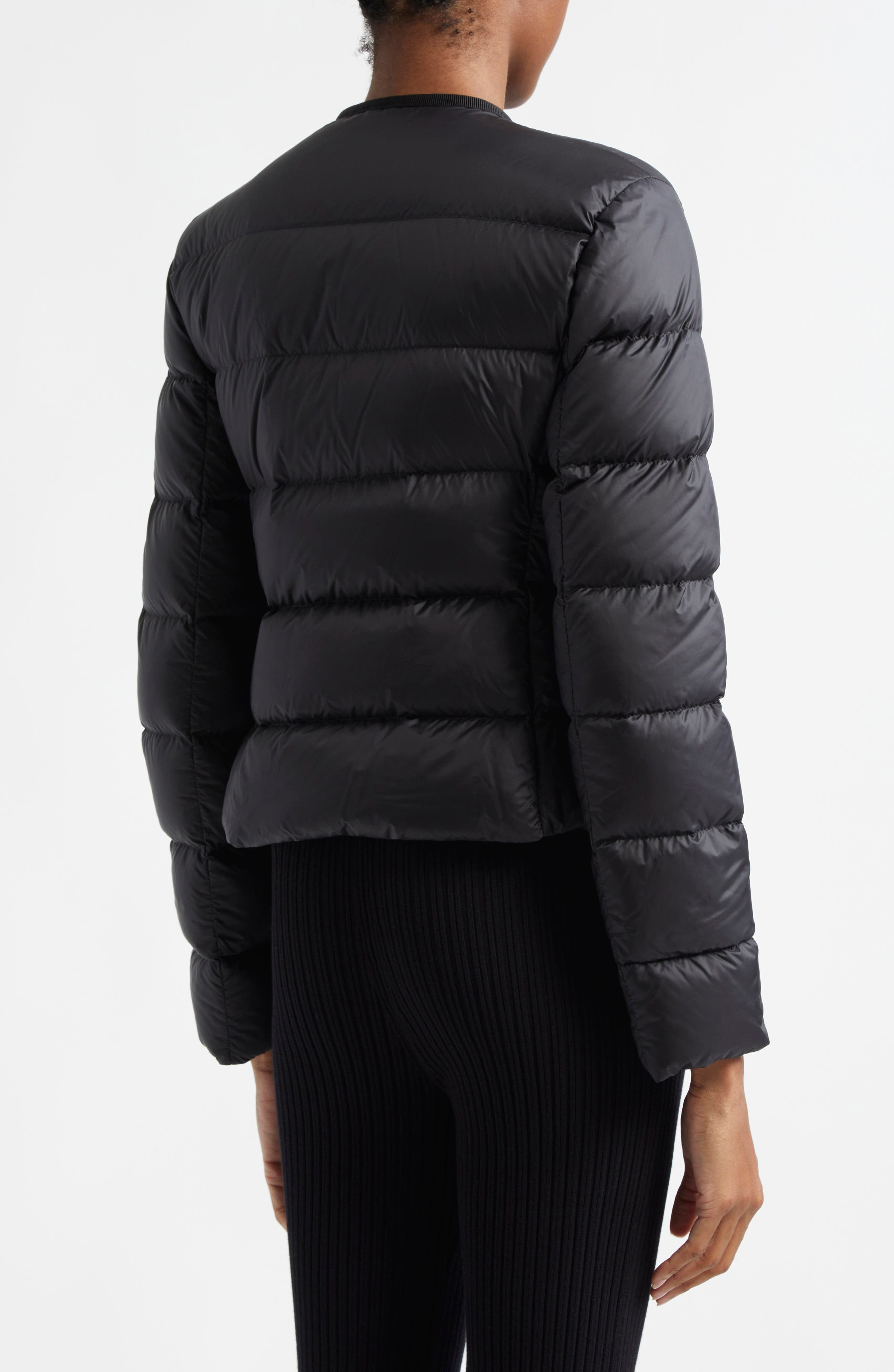 Moncler Laurine Down Crop Jacket in Black at Nordstrom - 2