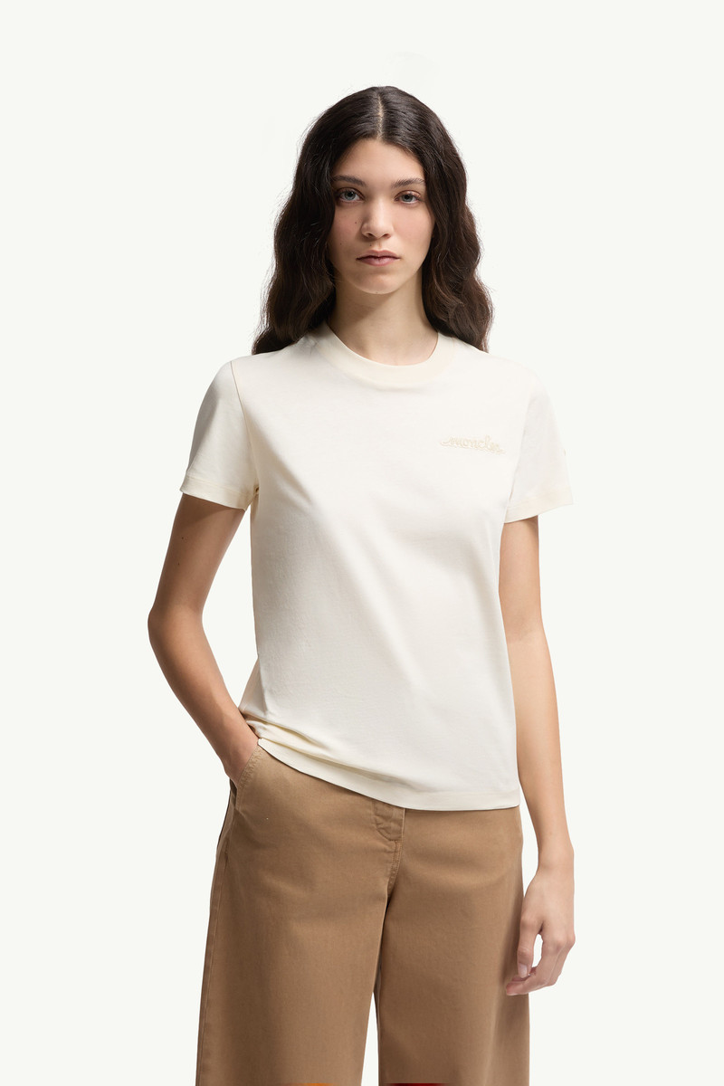 Beaded Logo Cotton T-Shirt 3