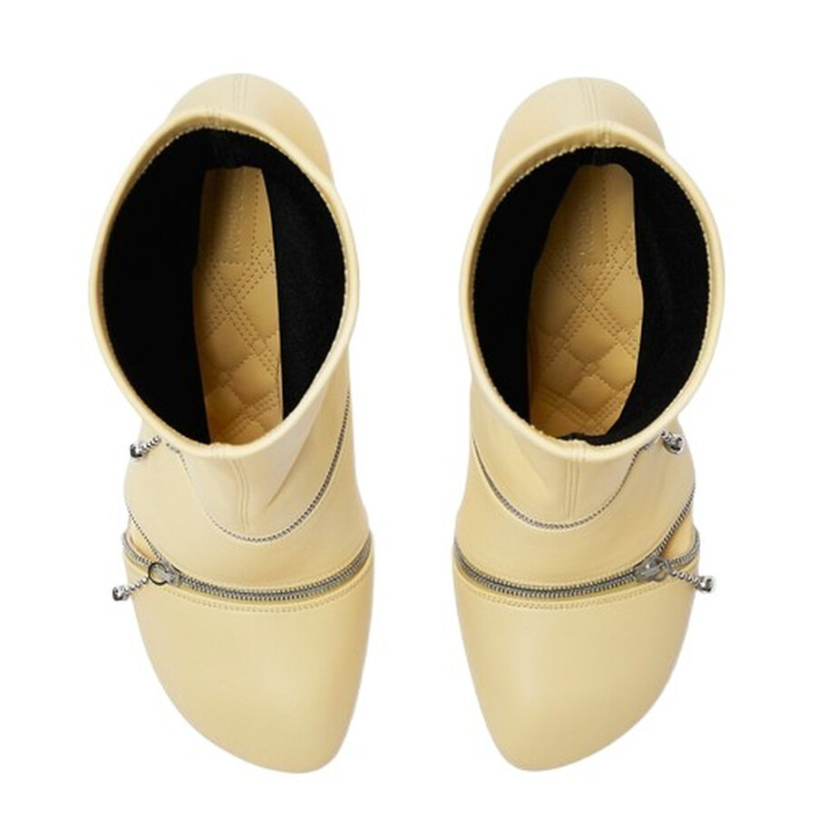 Burberry Peep 100 Leather Ankle Boots - 5