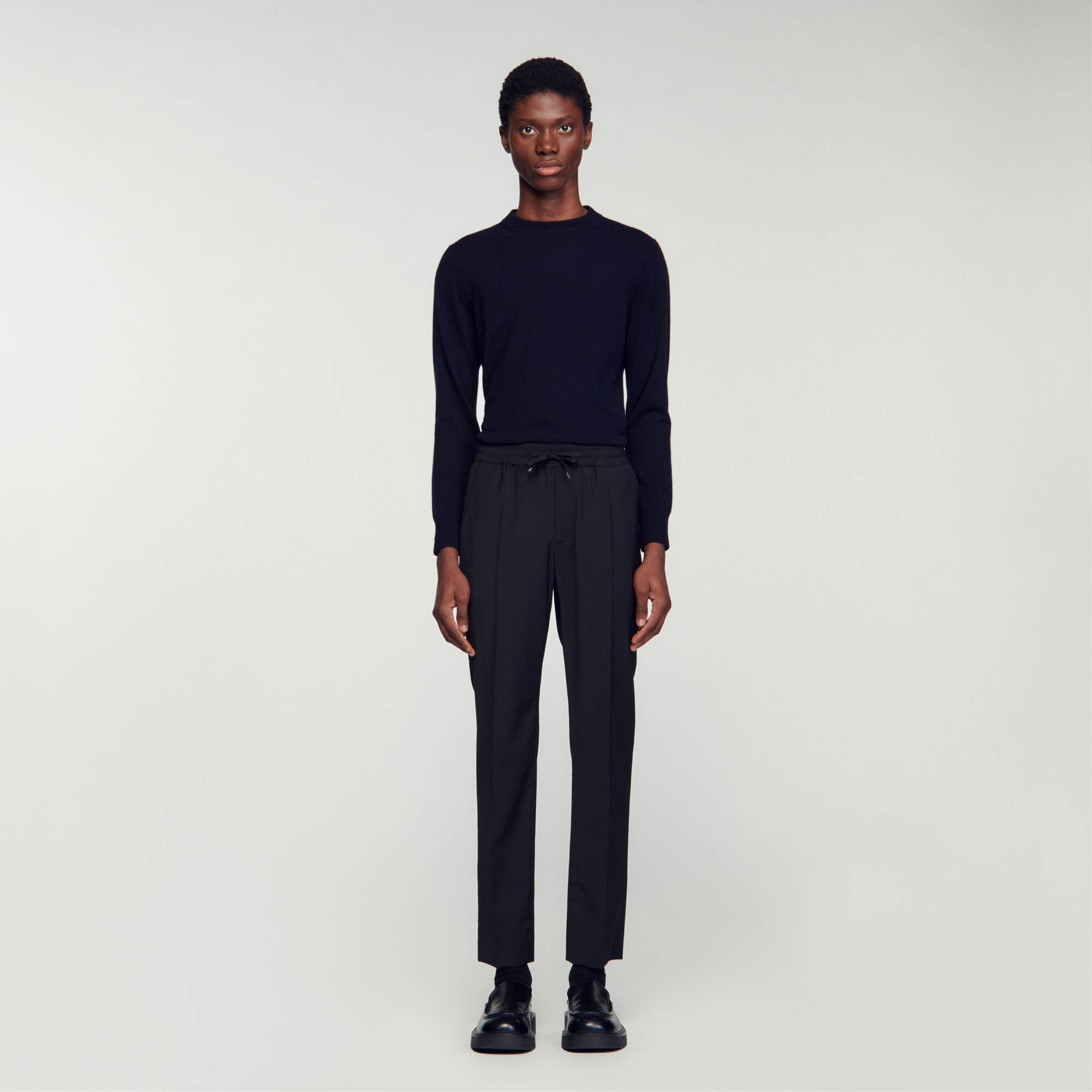 ELASTICATED STRAIGHT-LEG PANTS - 3