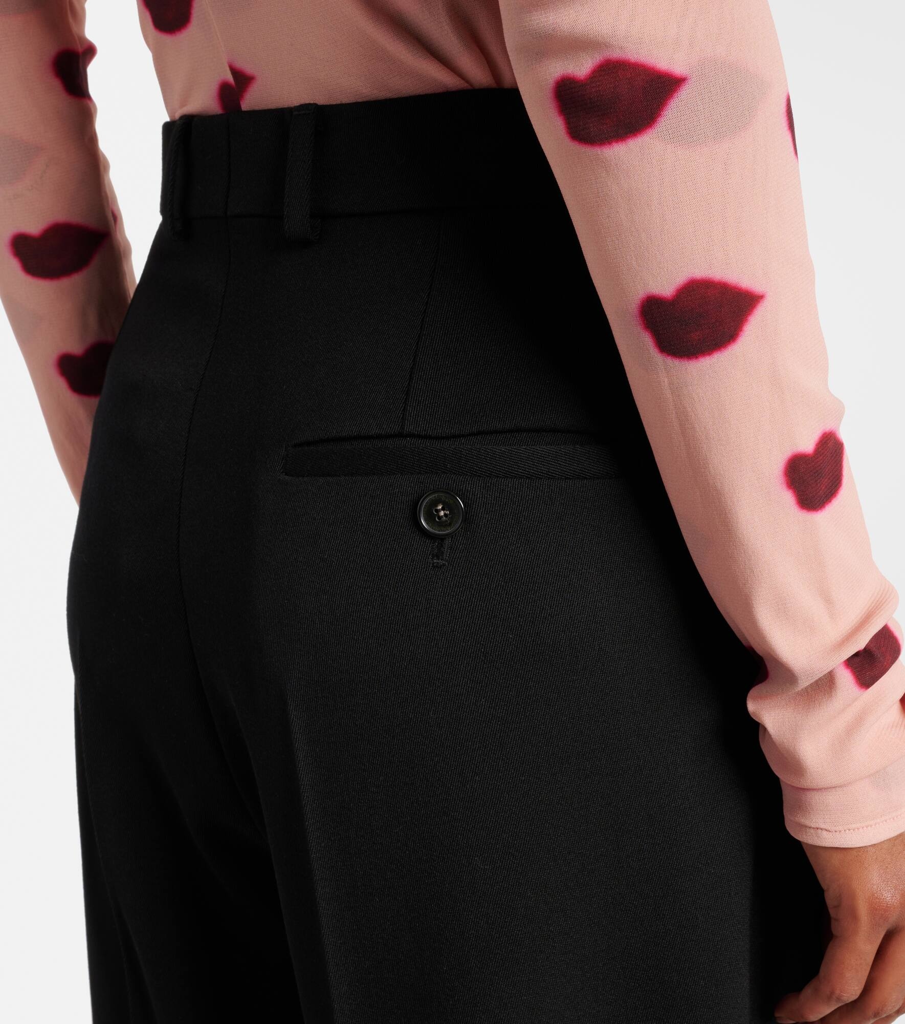Wool wide-leg pants - 6