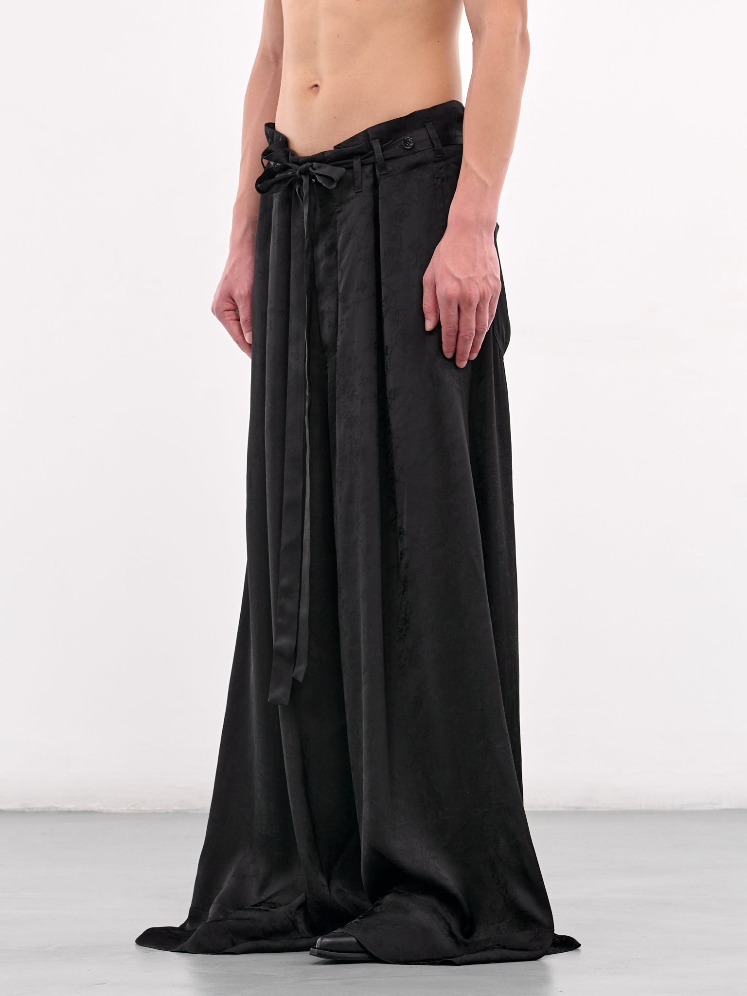 Drawstring Wide Leg Trousers - 2