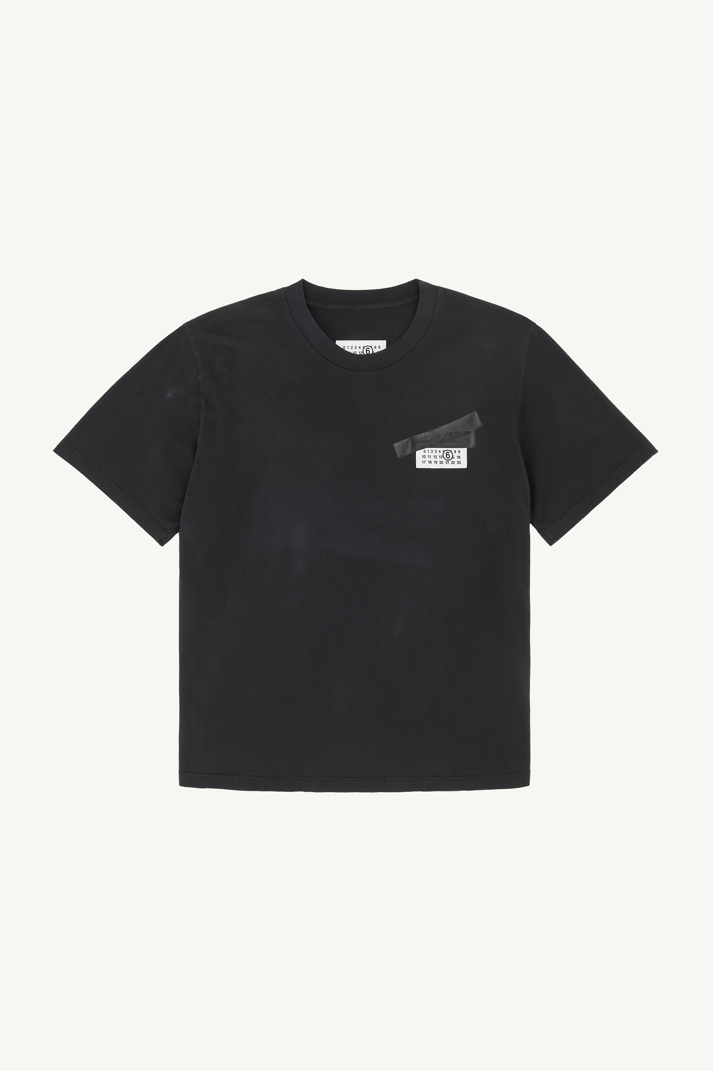 Taped label cotton T-shirt - 1