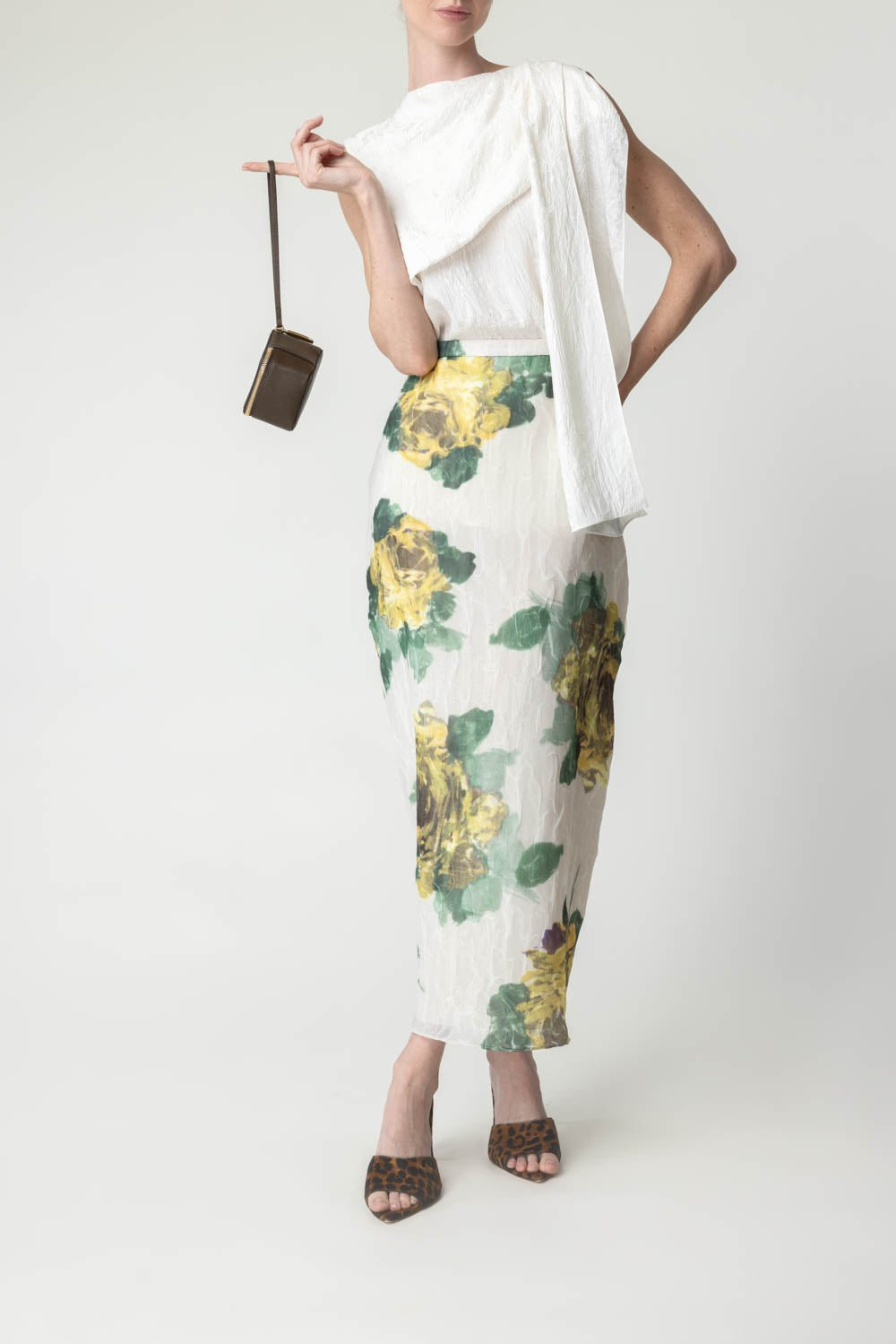 Floral Slip Midi Skirt - 3