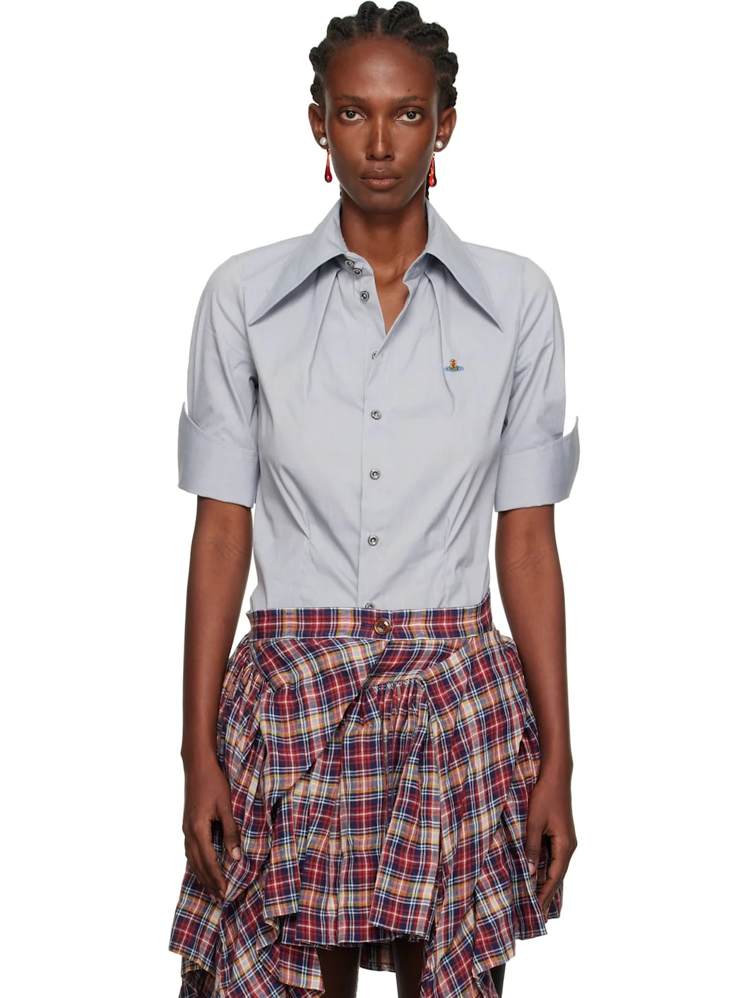 Gray Short Sleeve Violin Shirt - 1