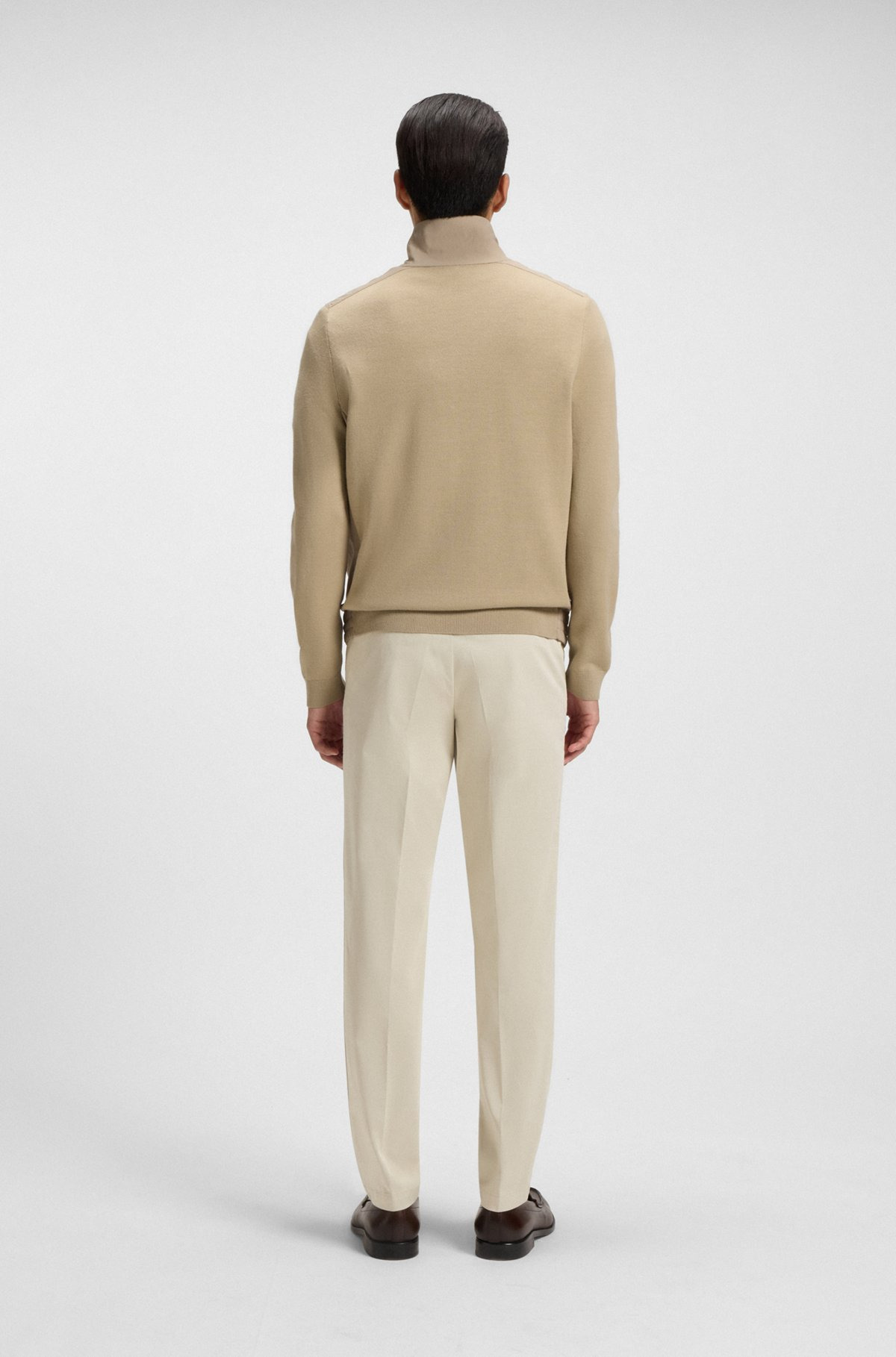 ZIP-NECK SWEATER WITH SOFTSHELL TRIMS - 5