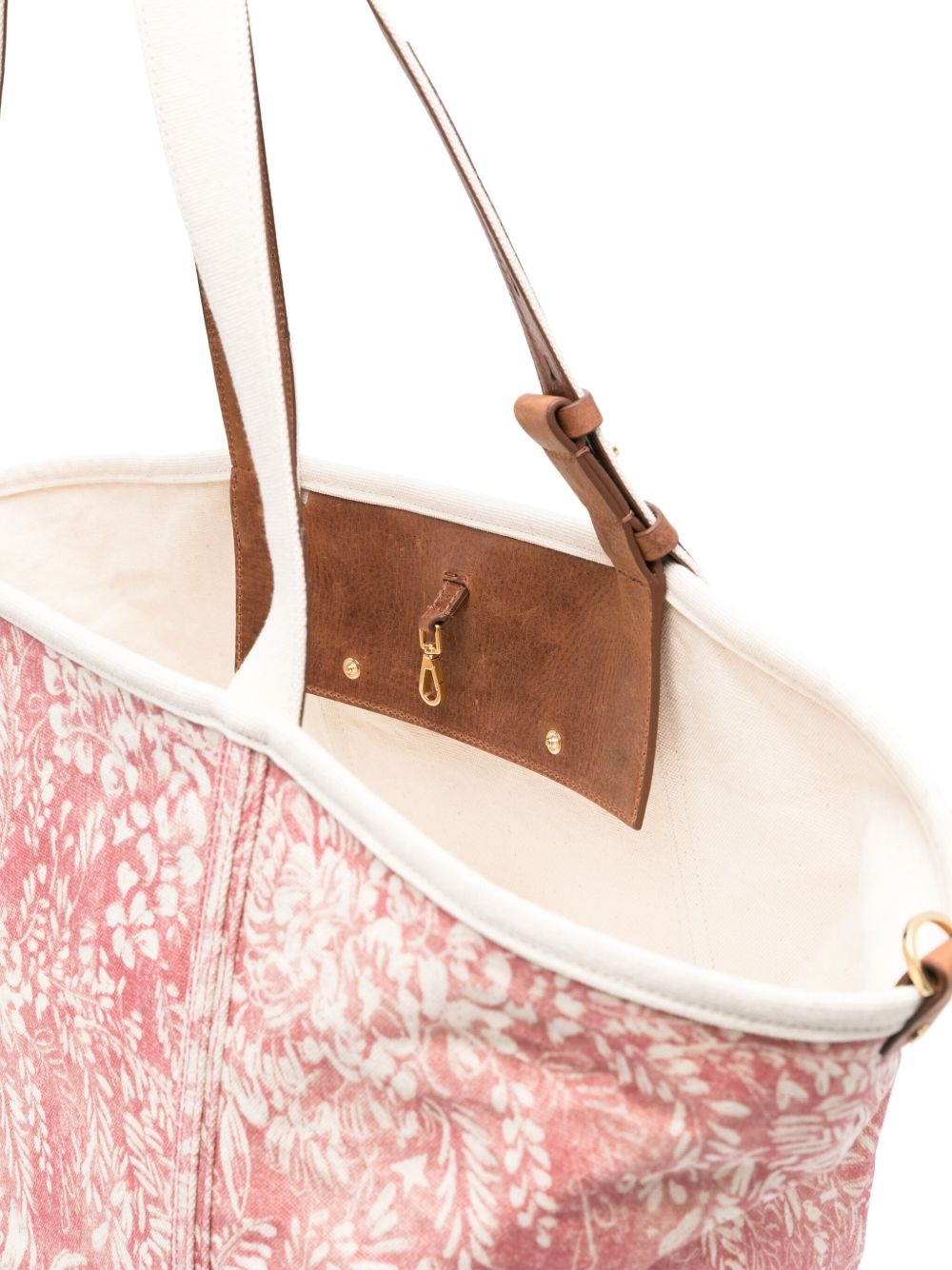 toile de jouy-print canvas tote bag - 5