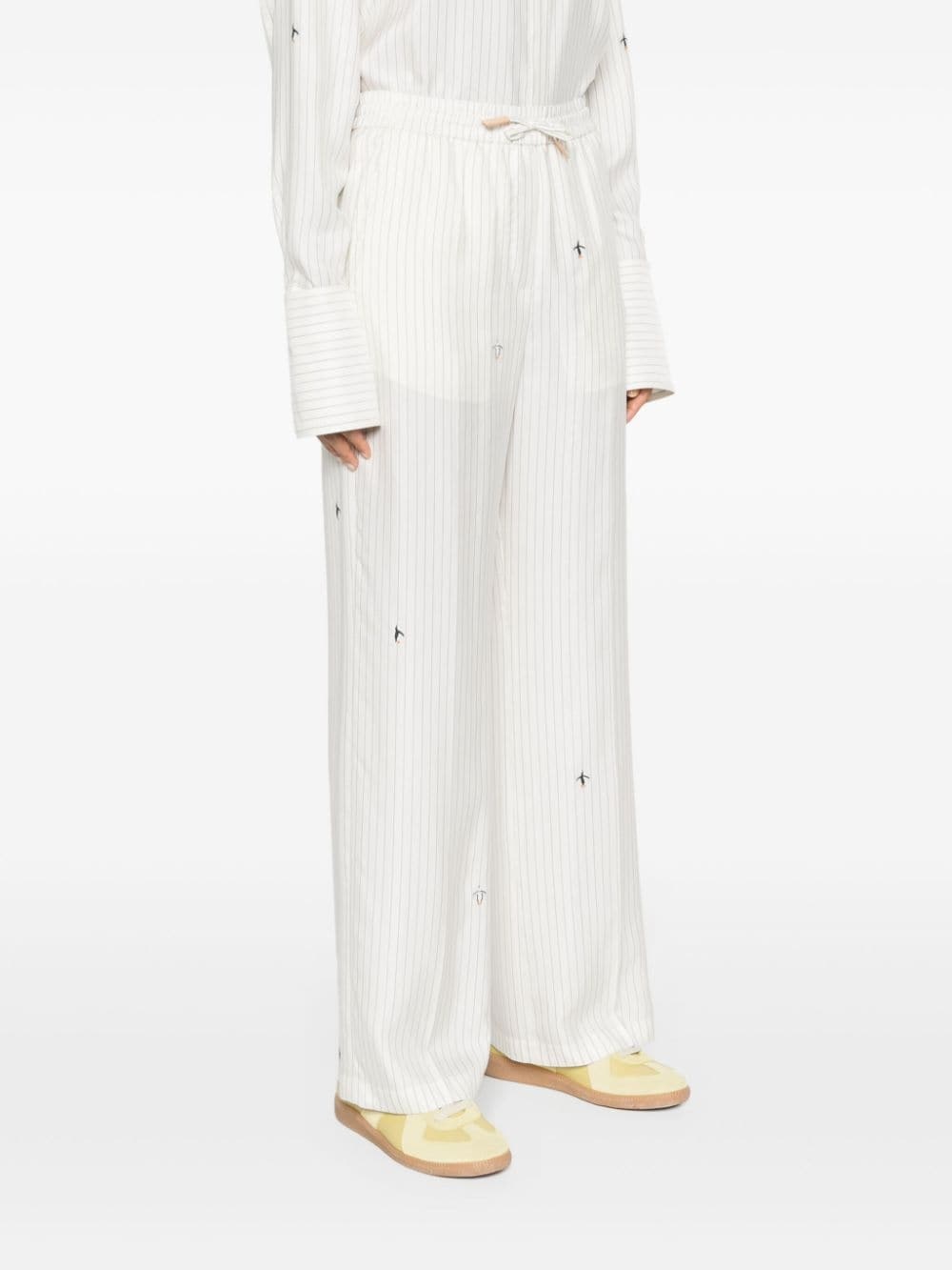 x Suna Fujita pinstriped trousers - 3