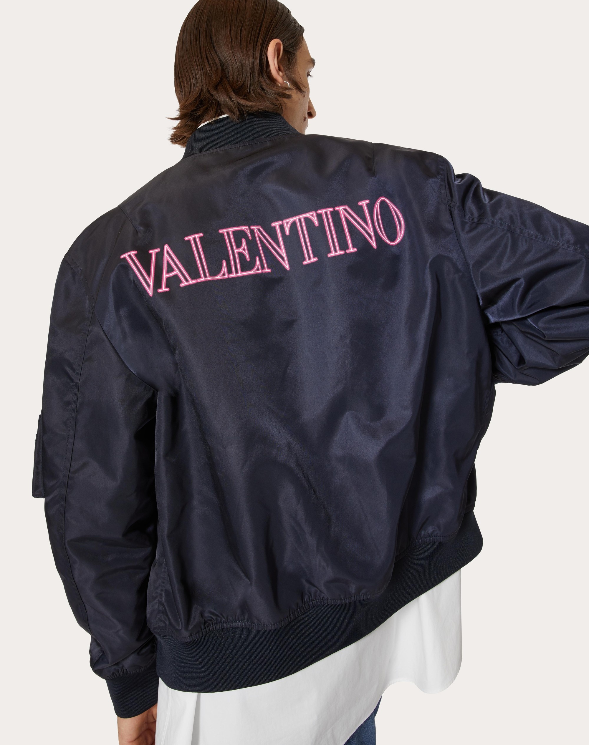 NYLON BOMBER WITH VALENTINO NEON UNIVERSE PRINT - 5