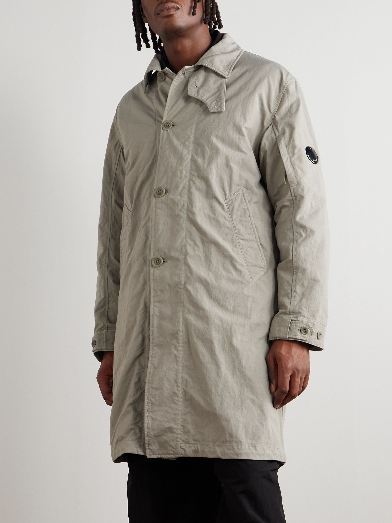 Shell Trench Coat Gray - 3