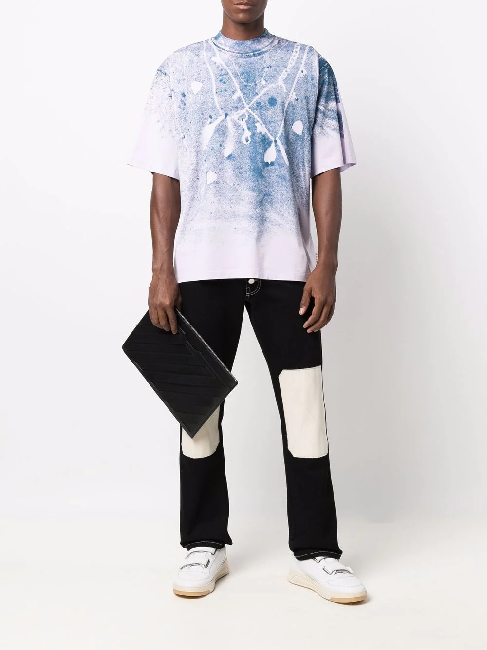 paint splatter-print T-shirt - 2