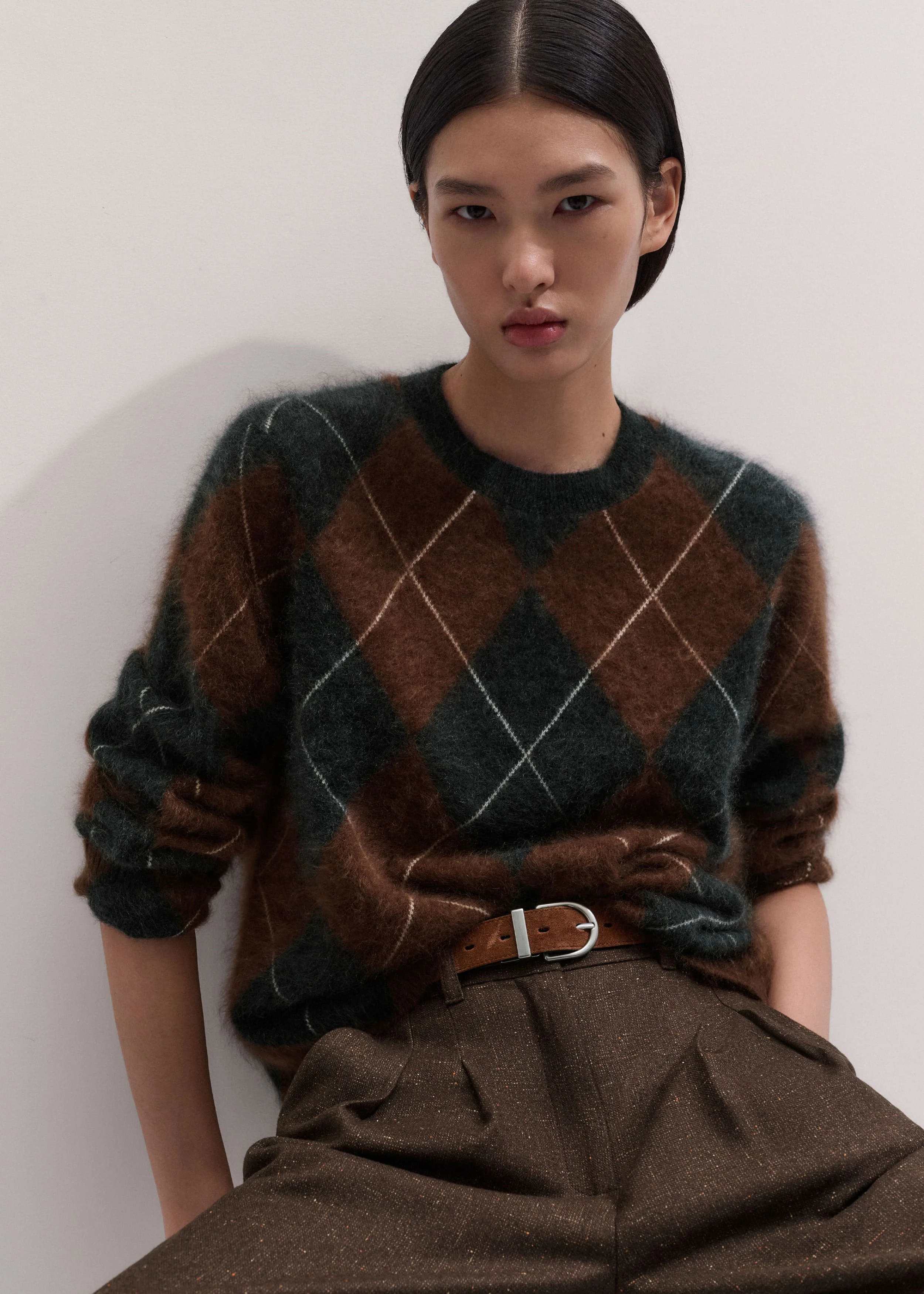 Argyle Relaxed Sweater - 1