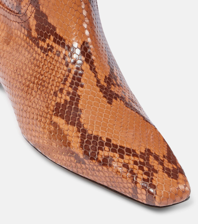 Bettina snake-effect leather knee-high boots 6
