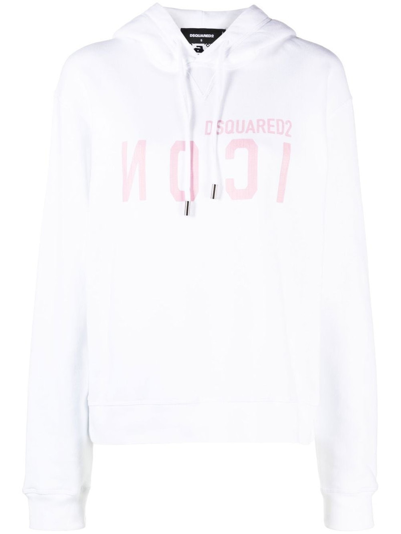 Icon logo-print hoodie 1