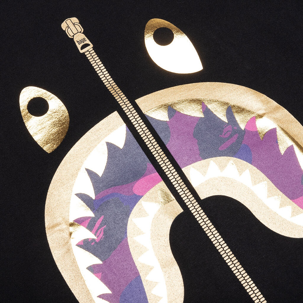 COLOR CAMO SHARK TEE - BLACK/PURPLE - 3