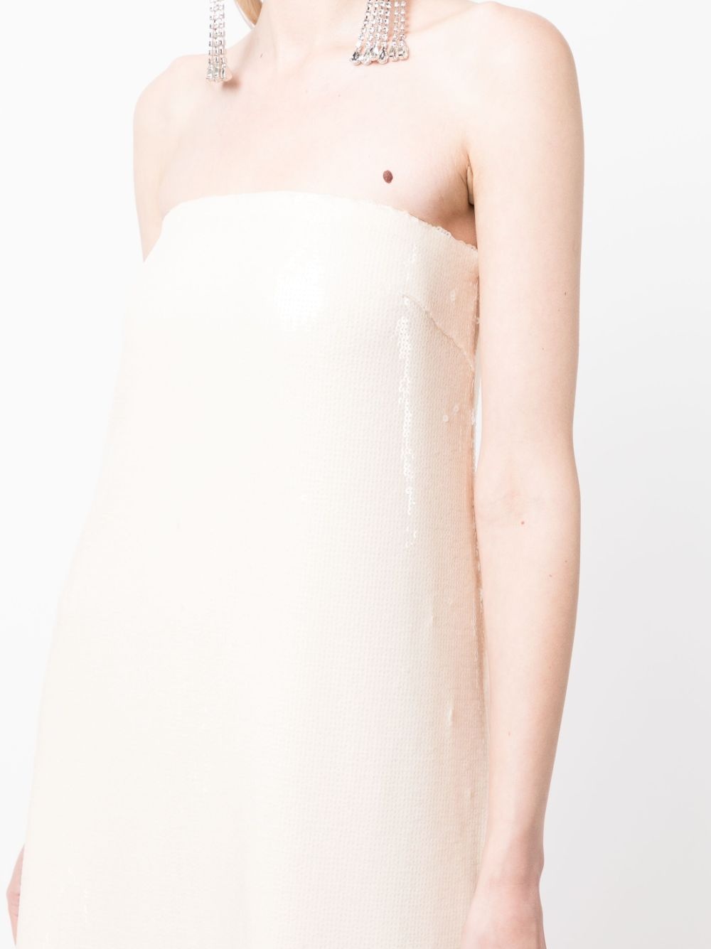 shimmer semi-sheer midi dress - 5