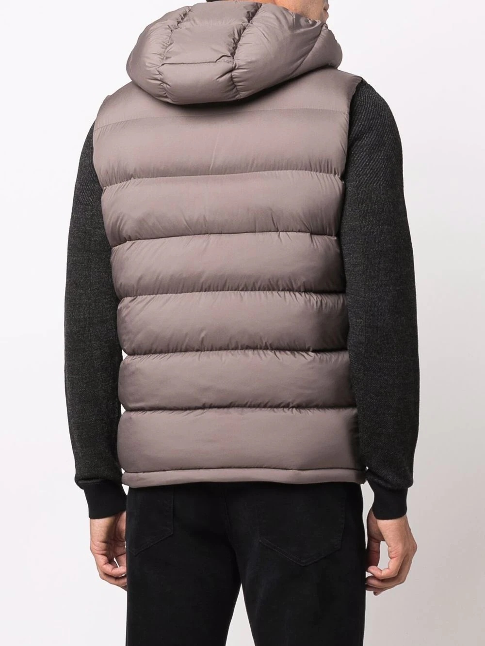 quilted hooded gilet - 4