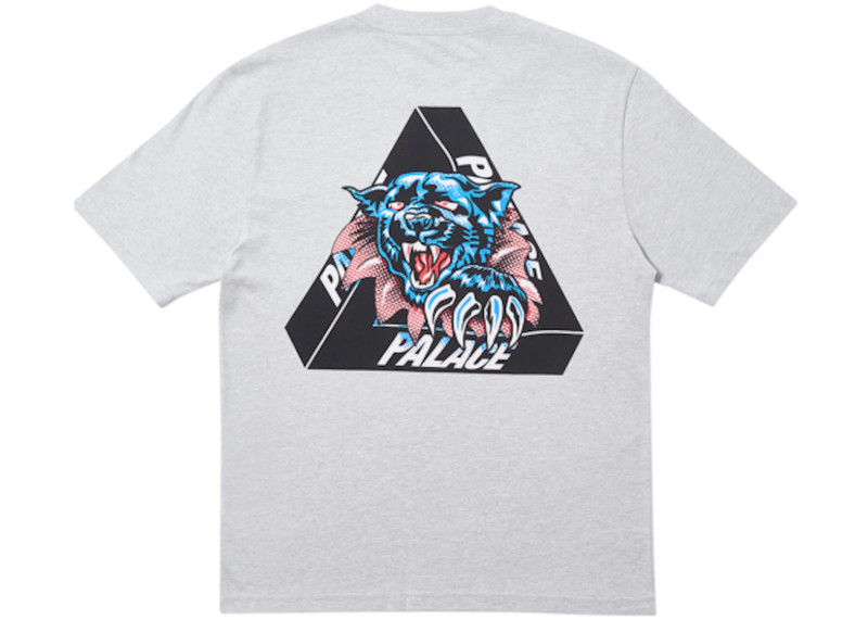 PALACE Palace Ripped T-Shirt Grey Marl outlook