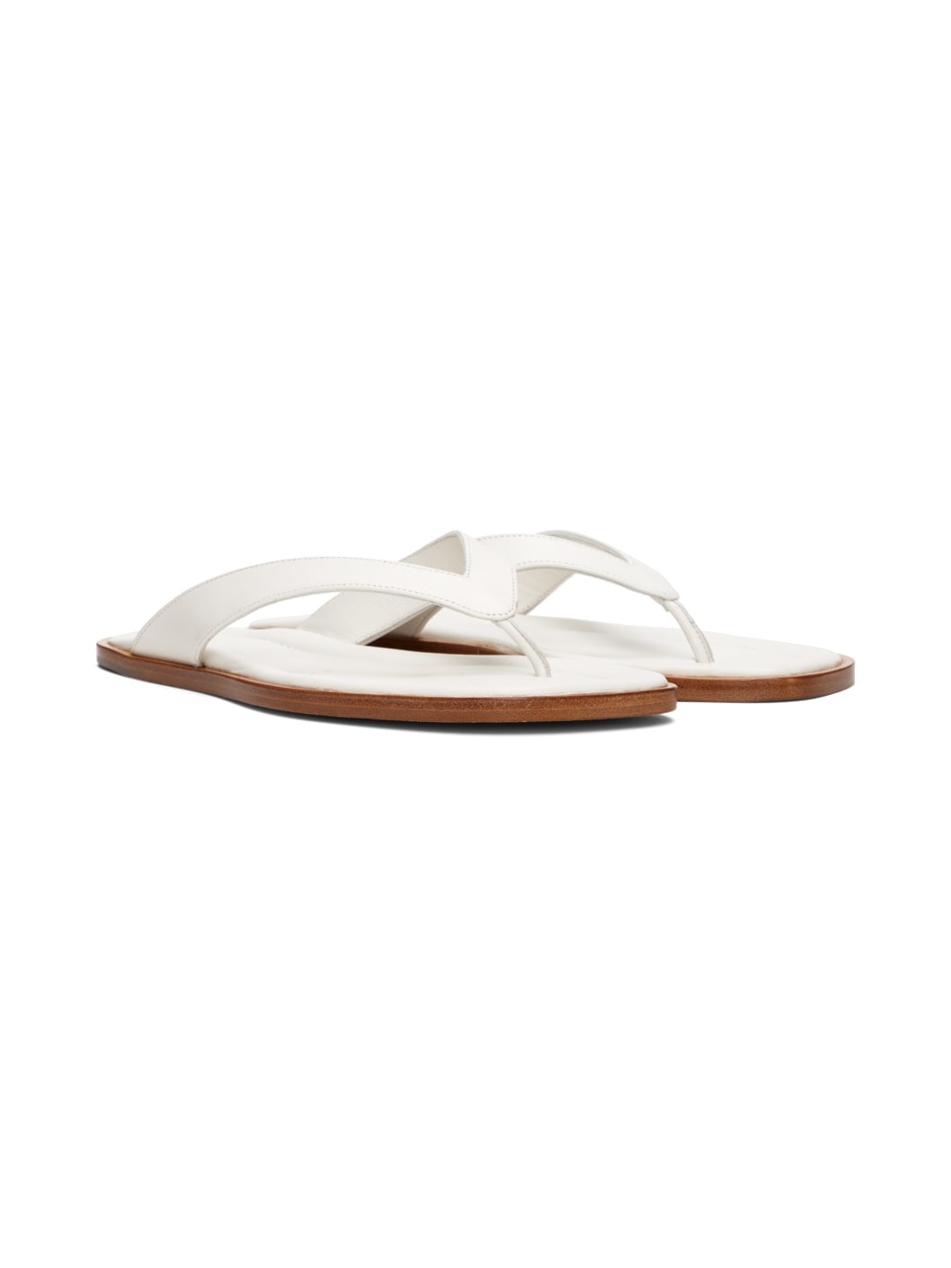 White Dante Thong Sandals - 4