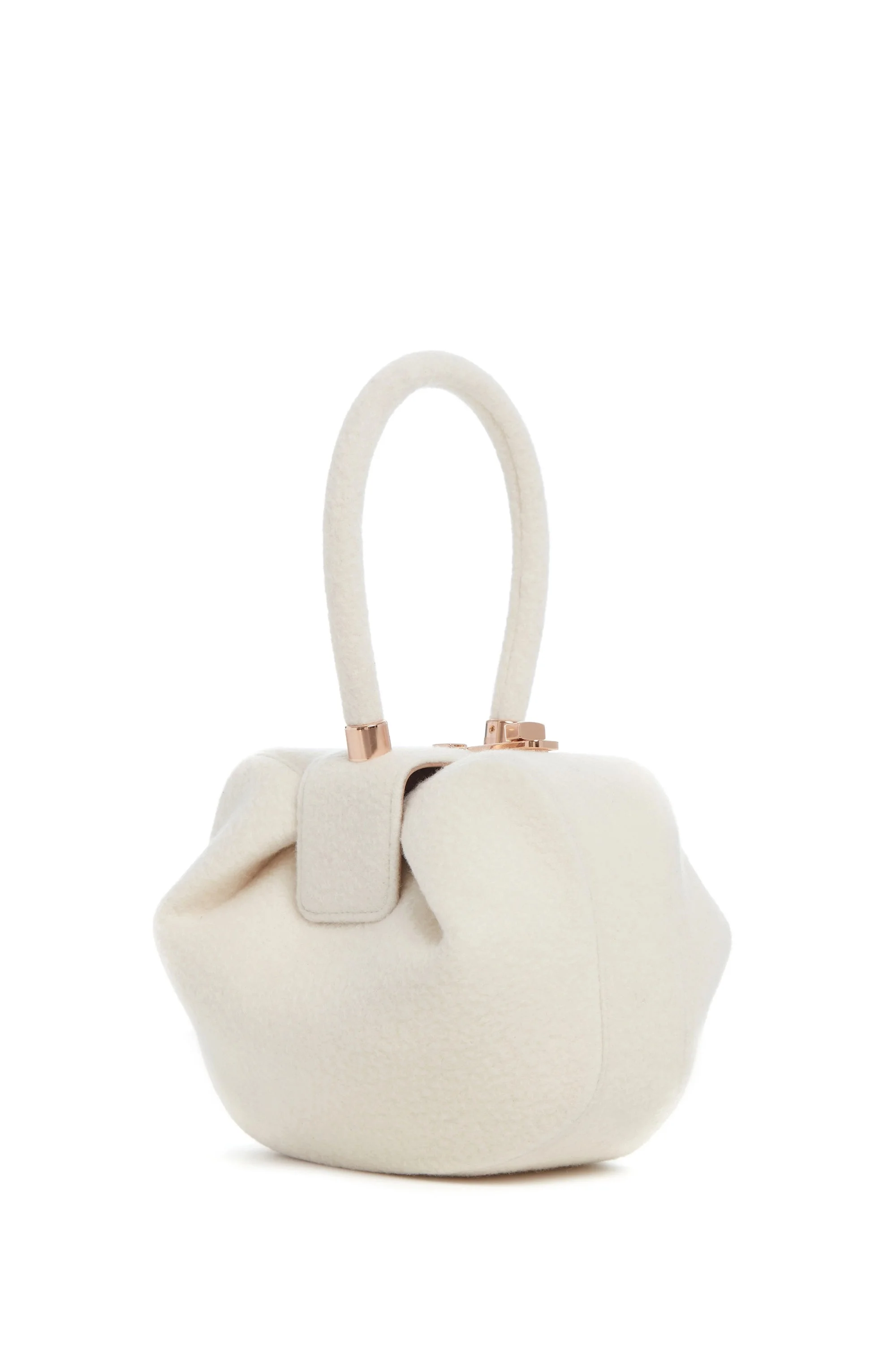 Nina Bag in Ivory Cashmere Felt - 1