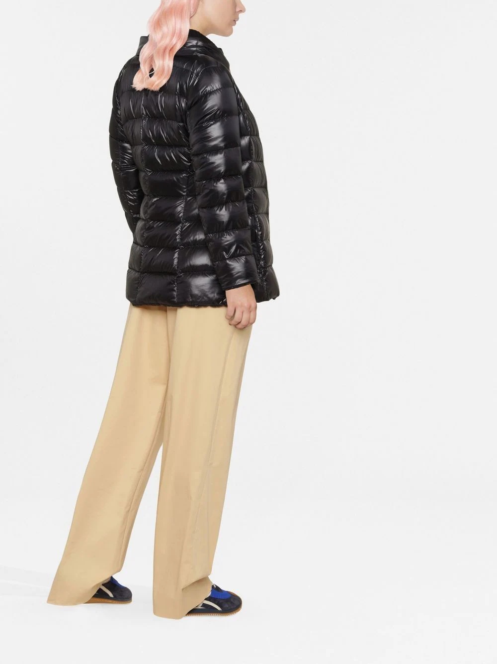 zip-up padded short jacket - 4