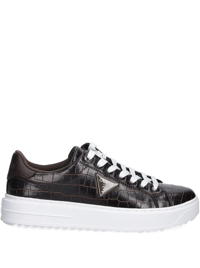 crocodile-embossing logo sneakers 1