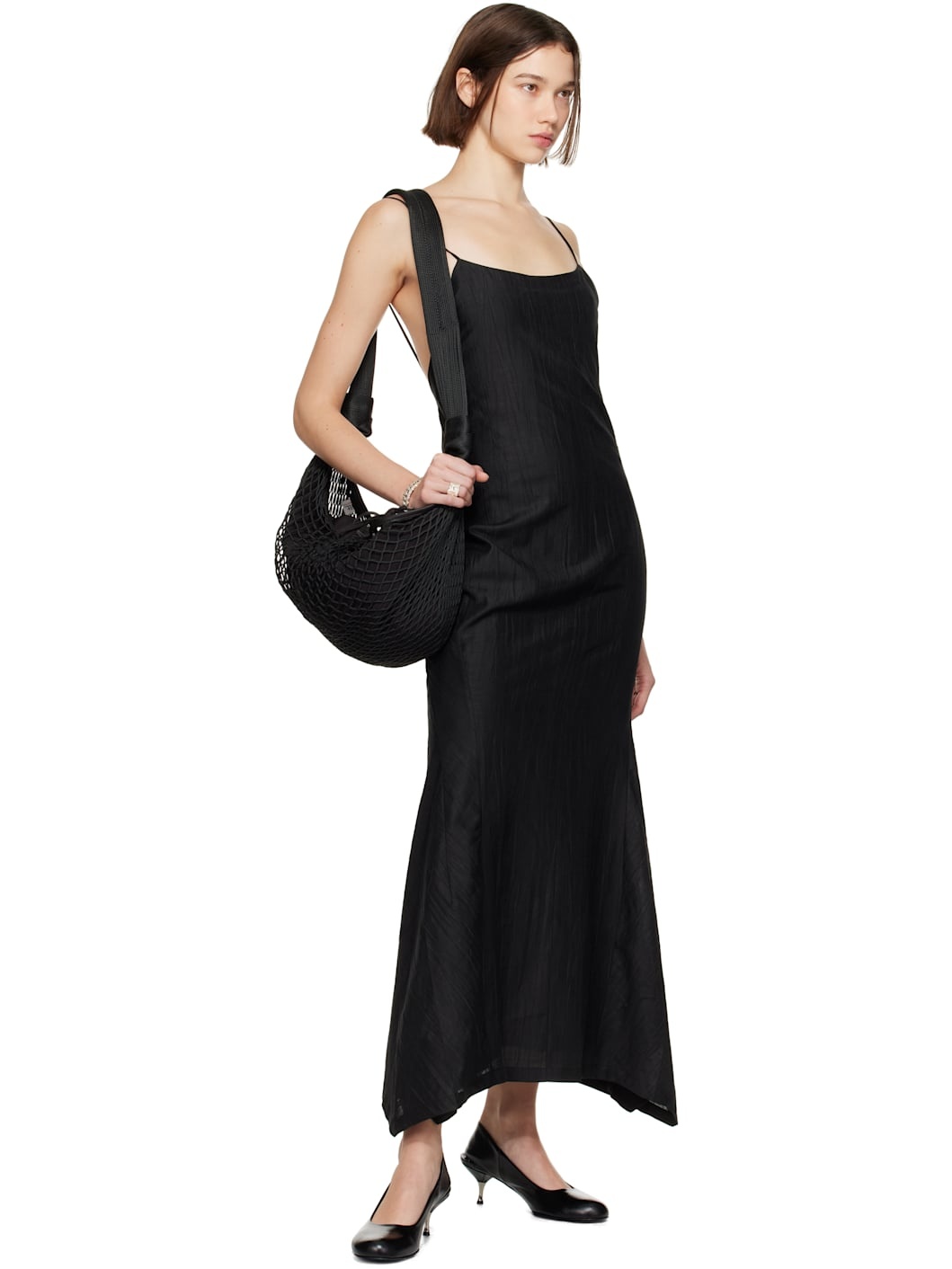 【関税込み】OUR LEGACY ブラック Naiad マキシワンピース Our Legacy - Naiad Dress Bohemian Black Forever Crinkle
