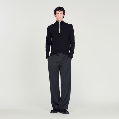 Sandro WOOL SWEATER WITH ZIPPED COLLAR outlook