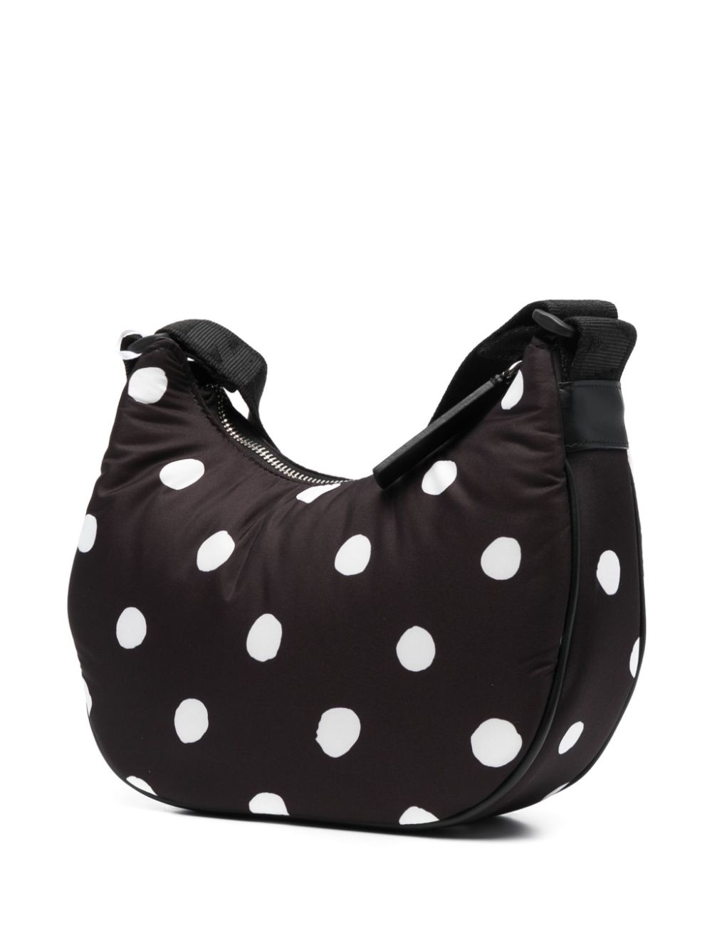 logo-patch polka-dot shoulder bag - 3