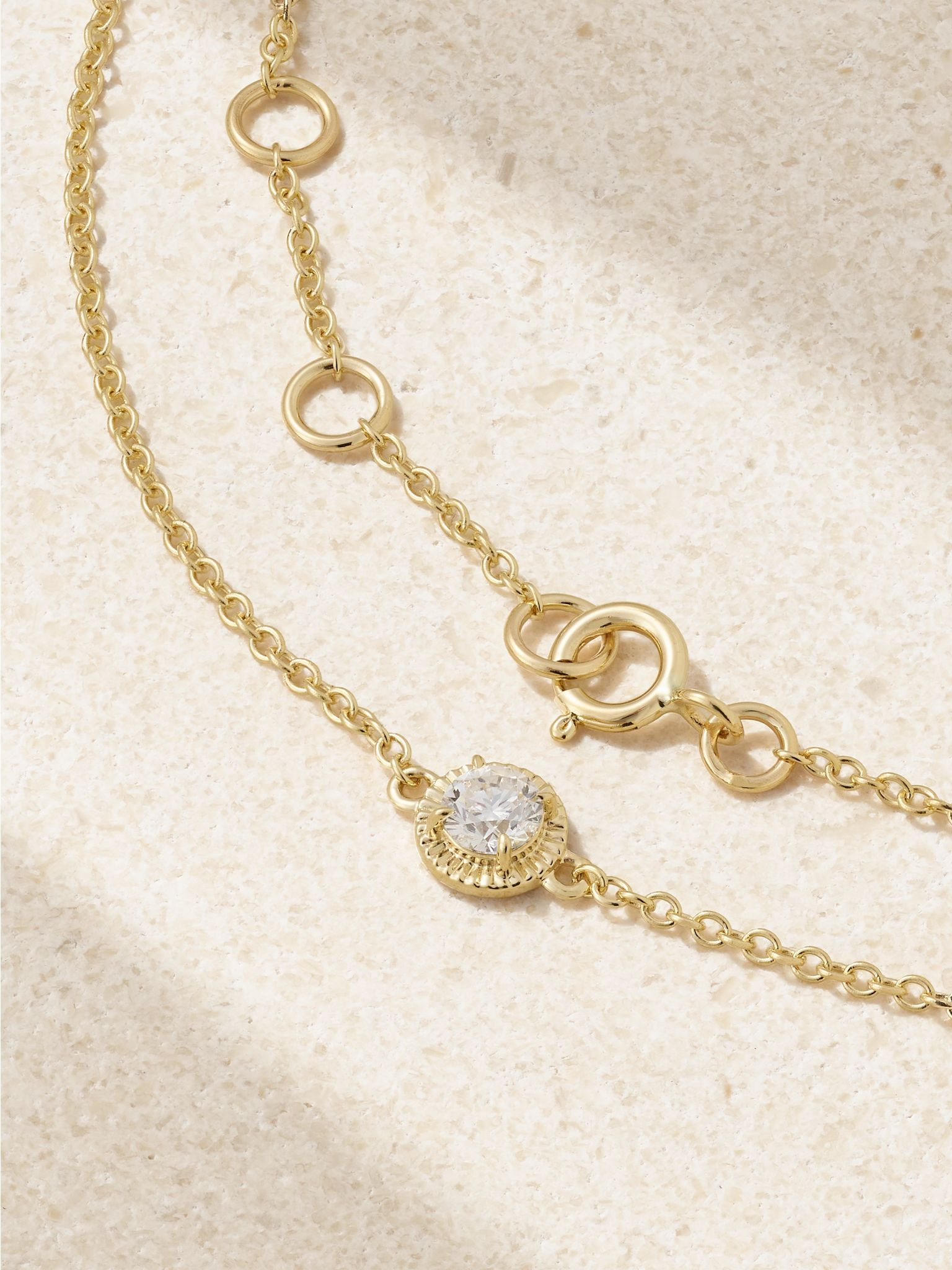 The Donna 14-karat gold diamond bracelet Gold - 3