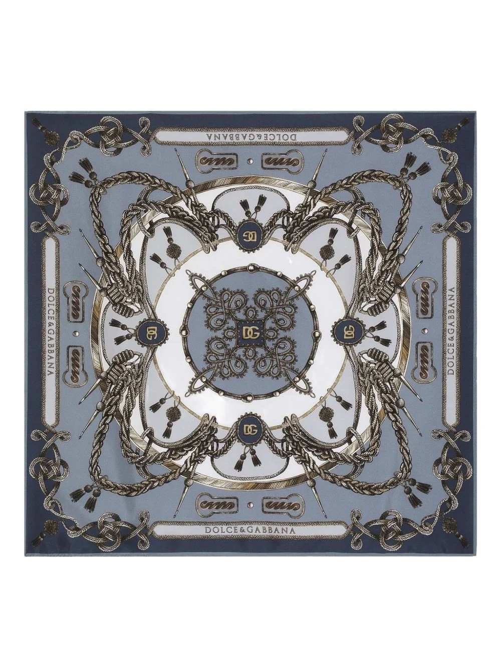 braided-rope tassel scarf - 1