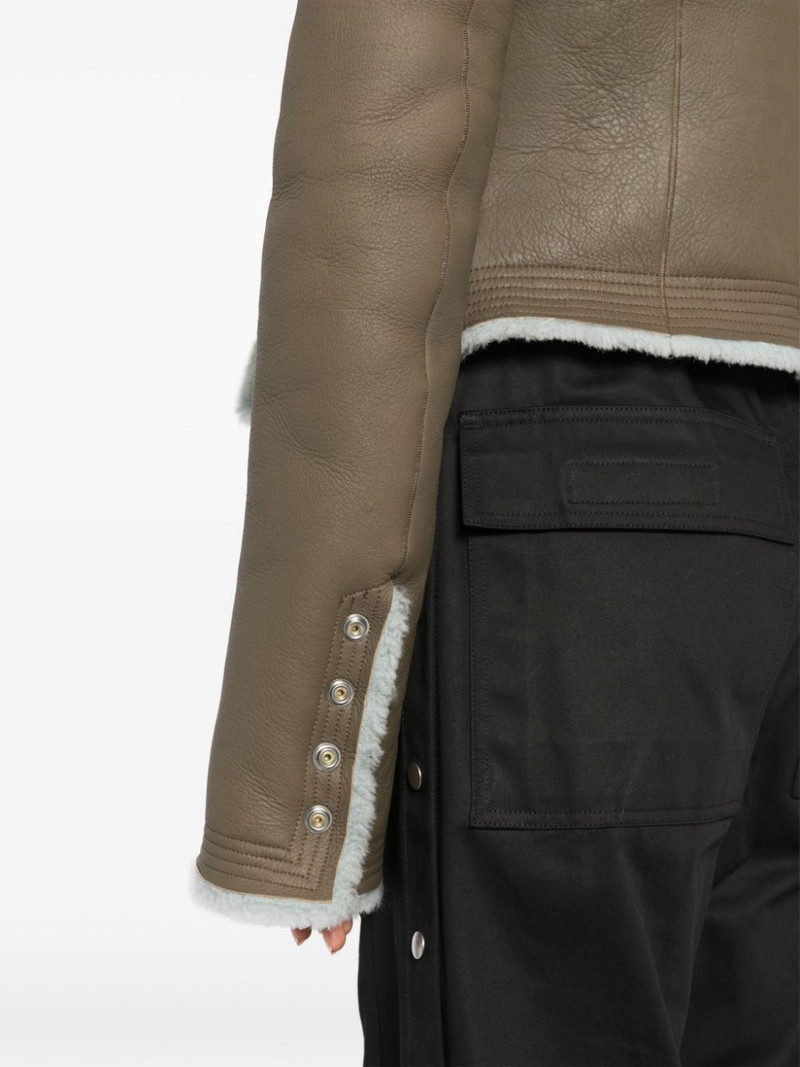 oversized pointed collar biker jacket 5