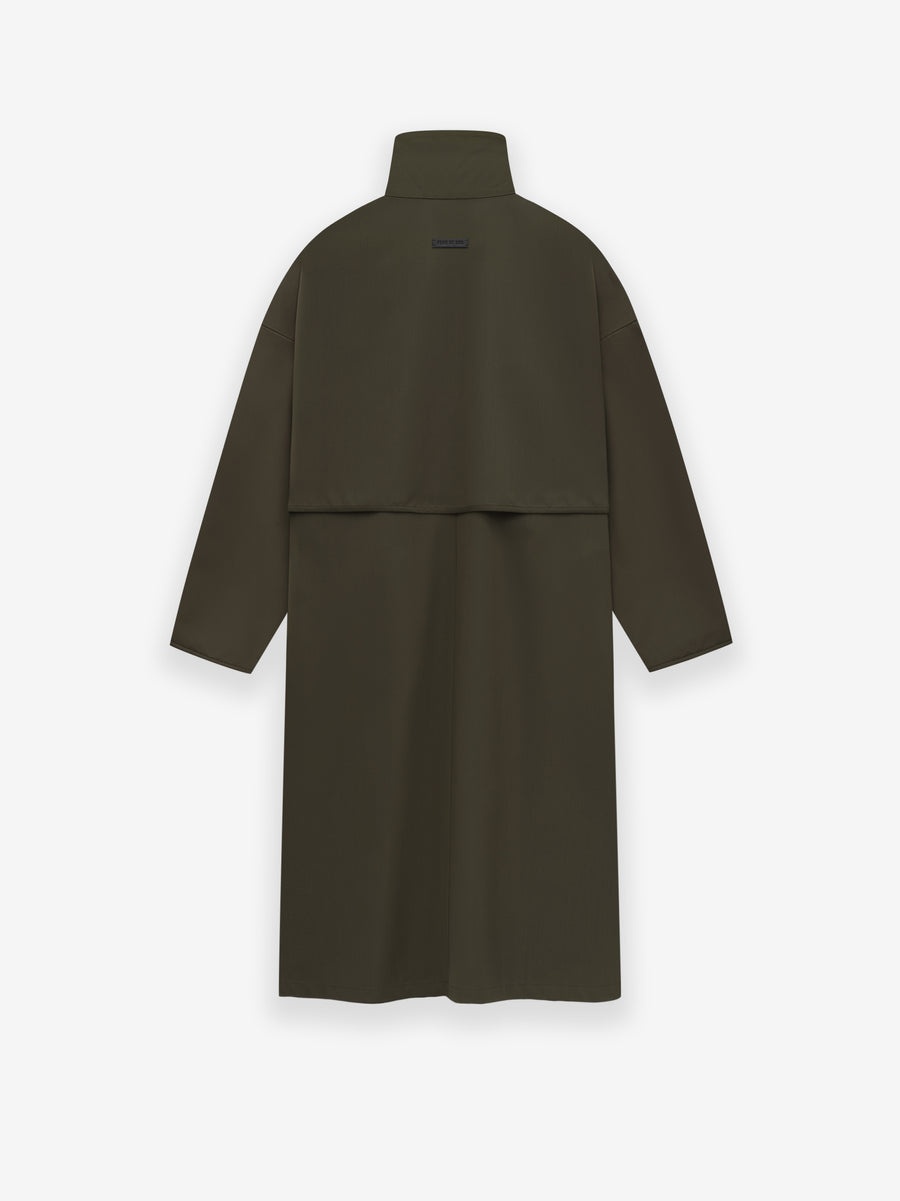 Wool High Neck Trench - 2
