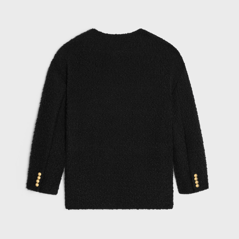 CELINE oversized jacket in bouclé tweed cashmere outlook