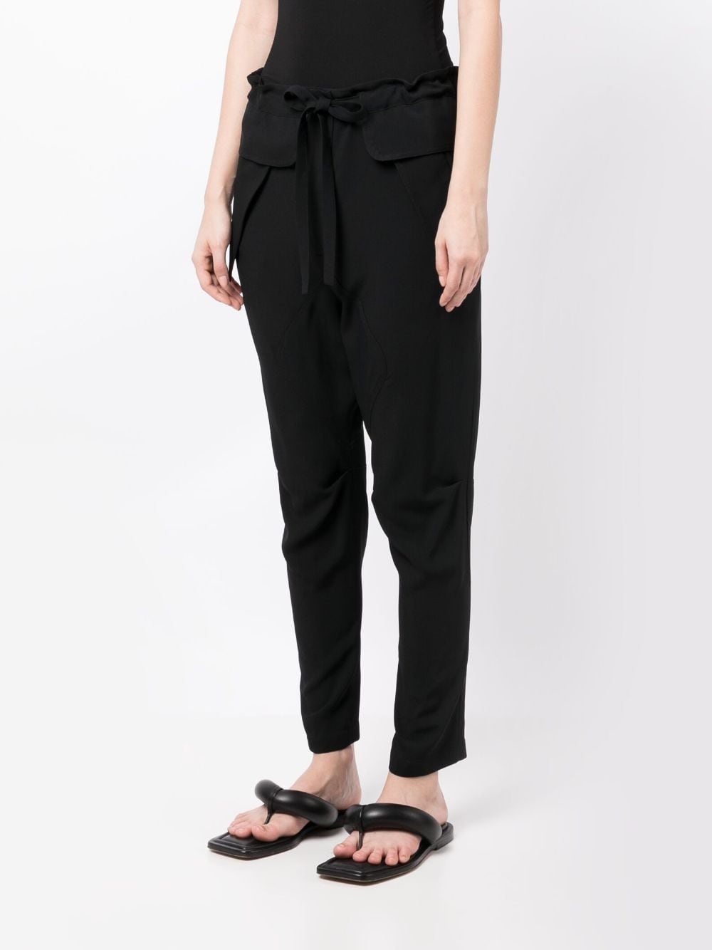 zip-detail tapered trousers - 3