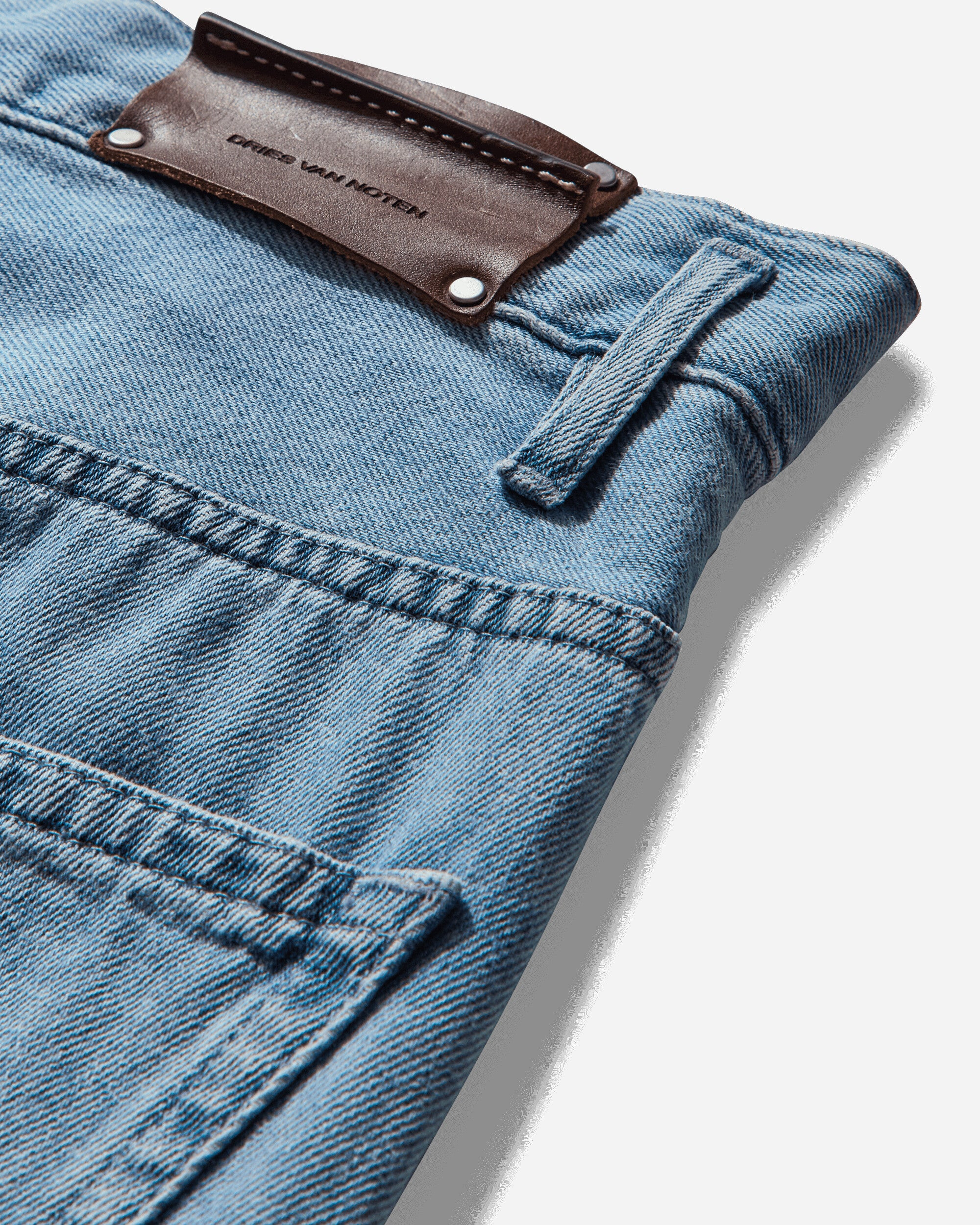 Men's Pleated Jeans Light Blue - 4