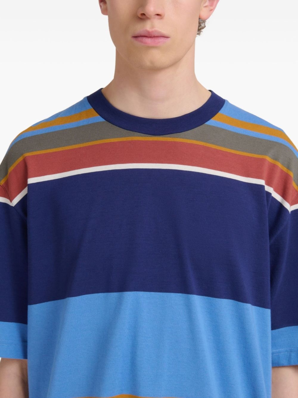 striped cotton t-shirt - 4