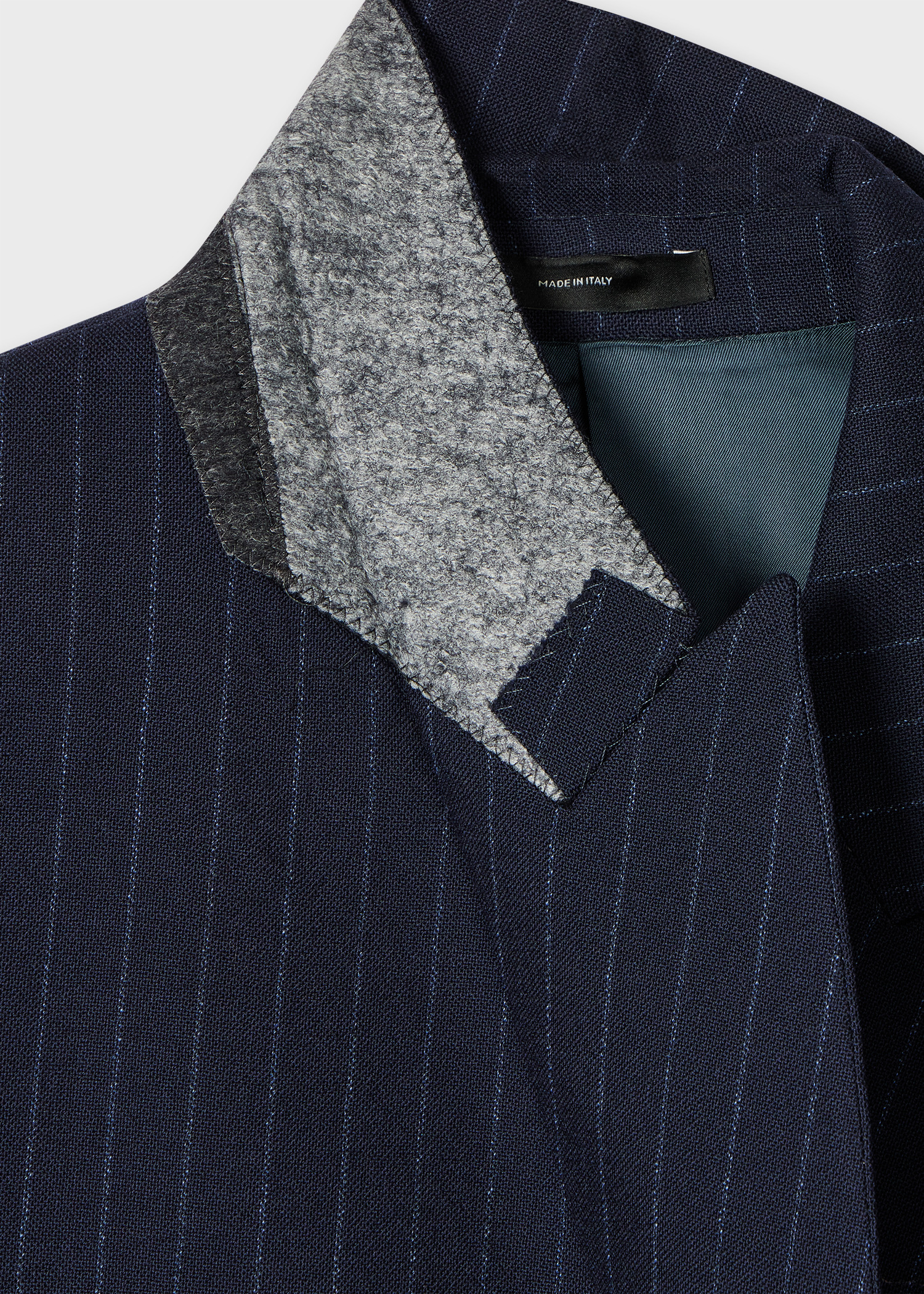 Women's Navy Stripe Double-Breasted Suit - 2