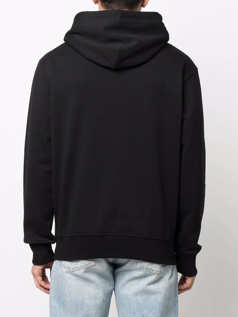 embroidered-logo cotton hoodie - 4