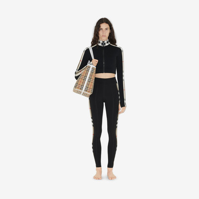 Burberry Check Panel Stretch Jersey Leggings outlook