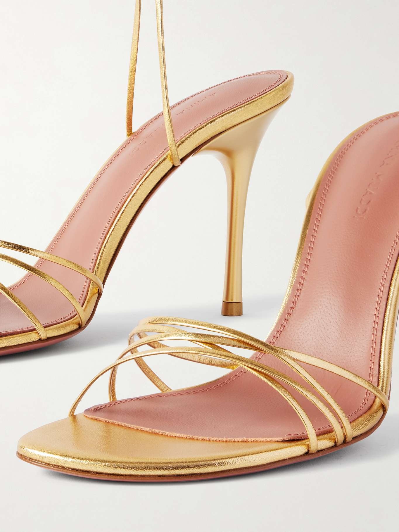 Lori metallic leather sandals Gold - 4