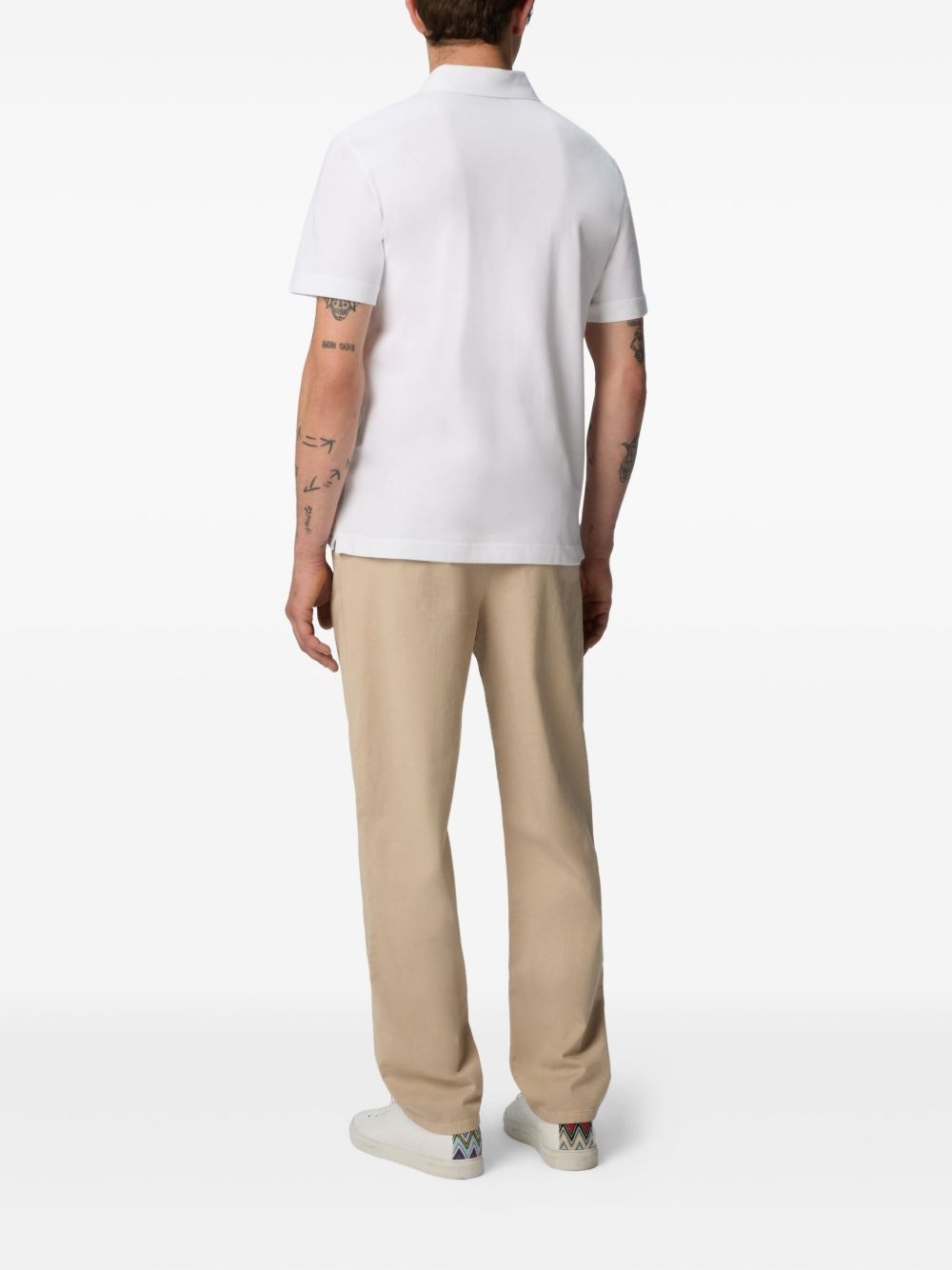 logo-embroidered polo shirt - 3