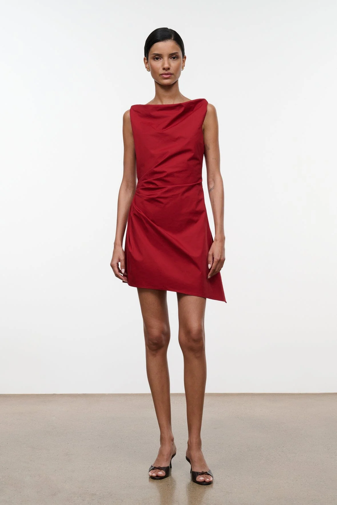 STAUD CALLIE MINI DRESS ROUGE - 1