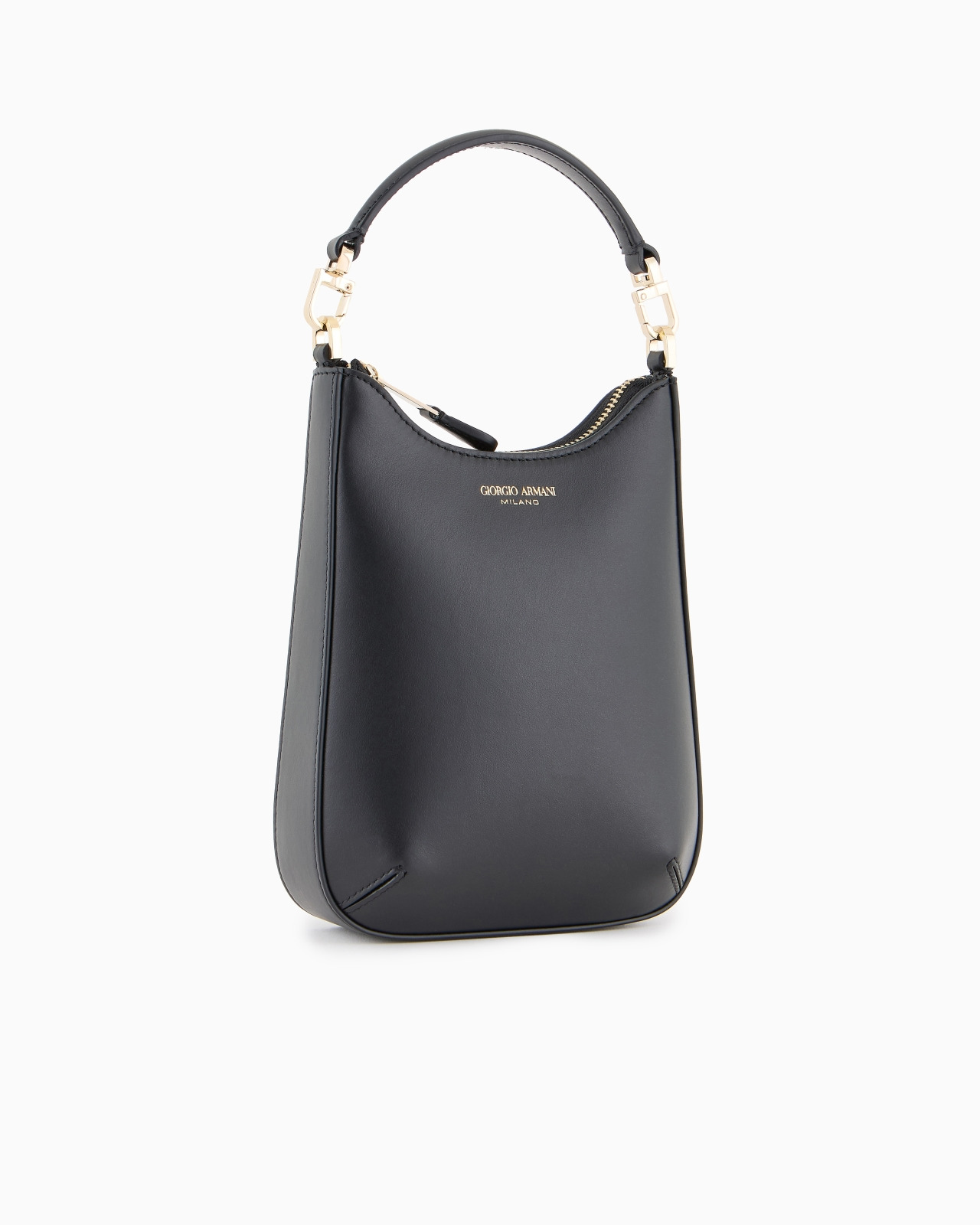 MINI LA PRIMA VERTICAL LEATHER HOBO BAG - 2