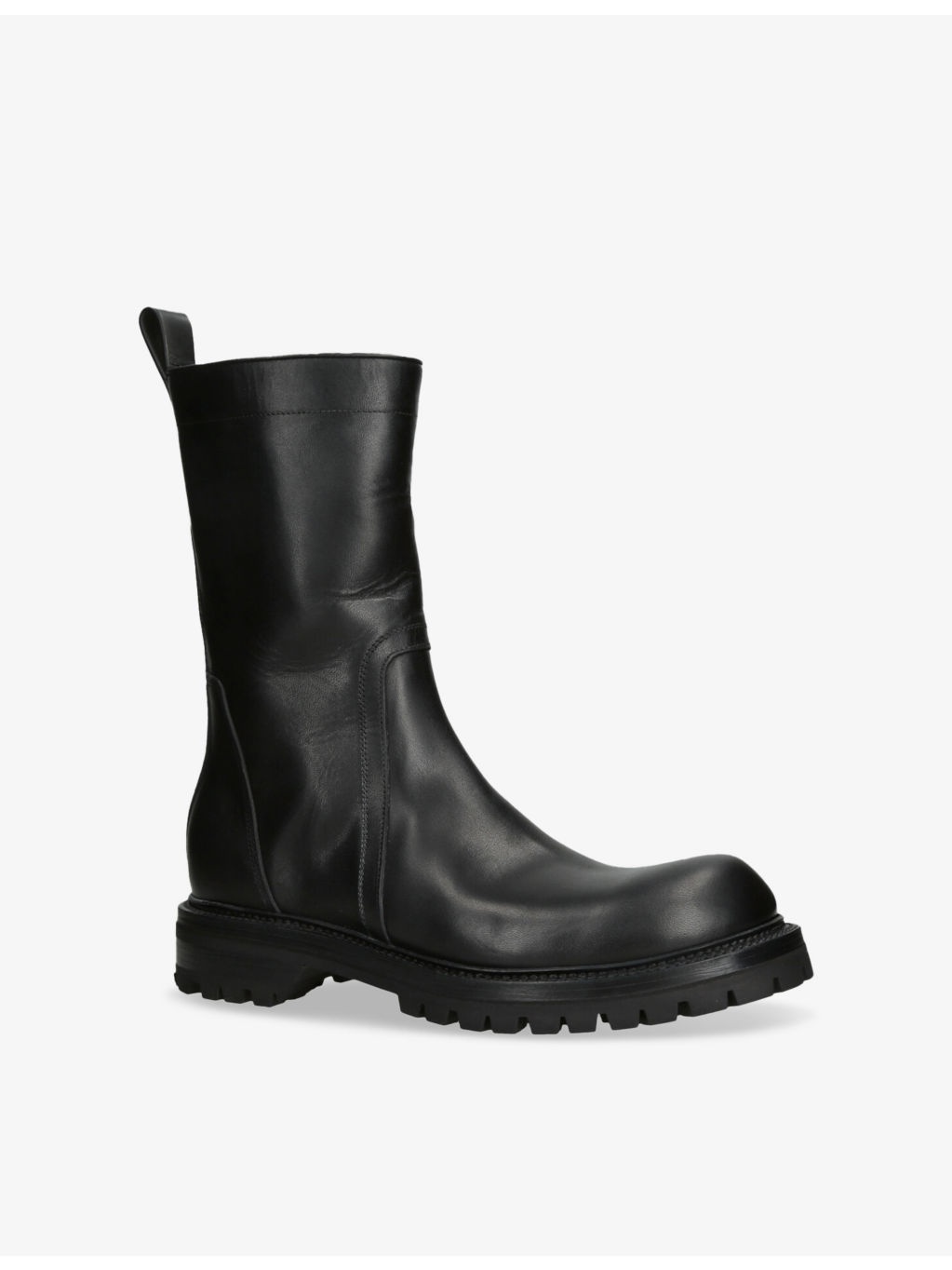 Chunky-Sole Leather Ankle Boots - 3