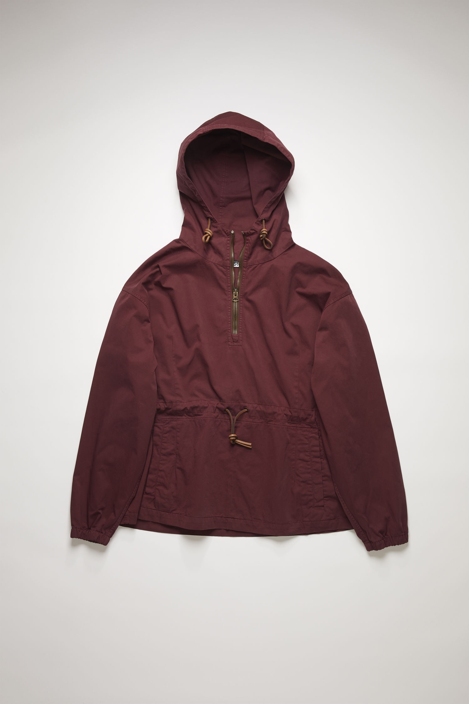 Half-zip hooded jacket burgundy - 1